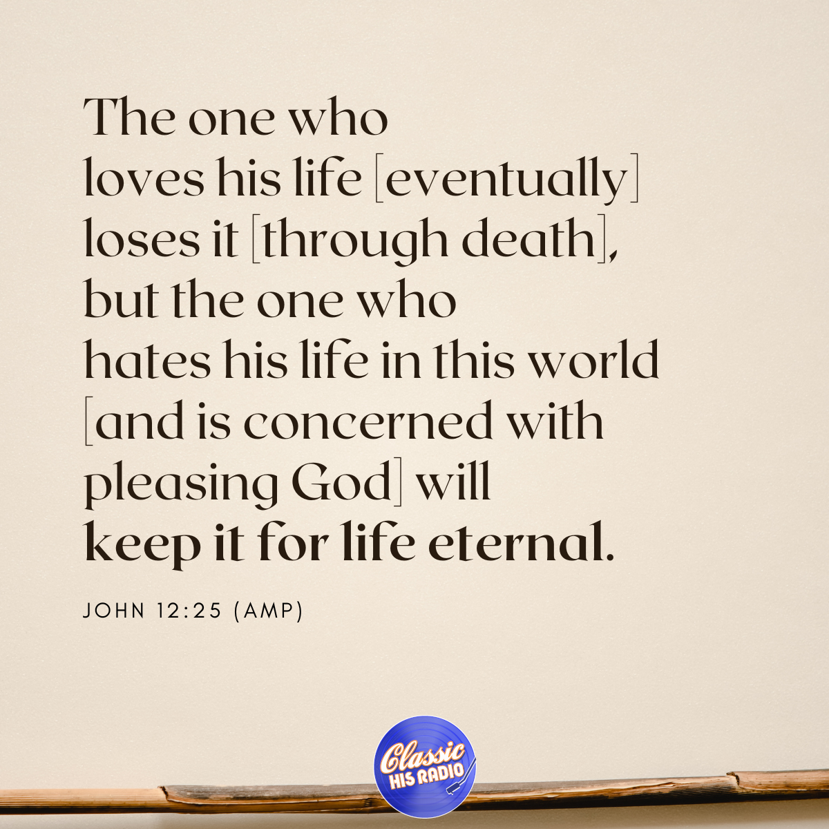 John 12:25 - Verse of the Day