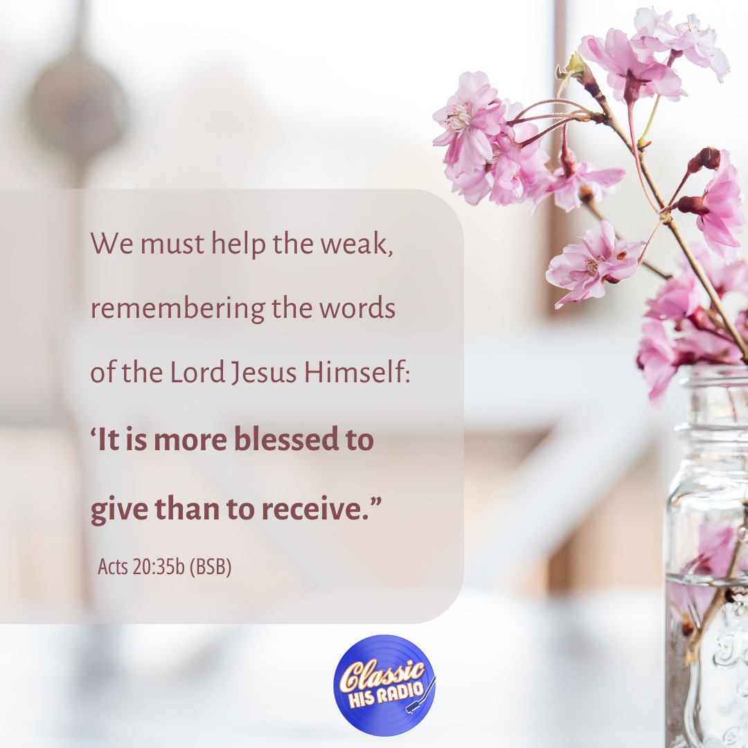 Acts 20:35b - Verse of the Day