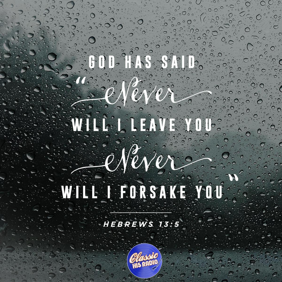 Hebrews 13:5 - Verse of the Day