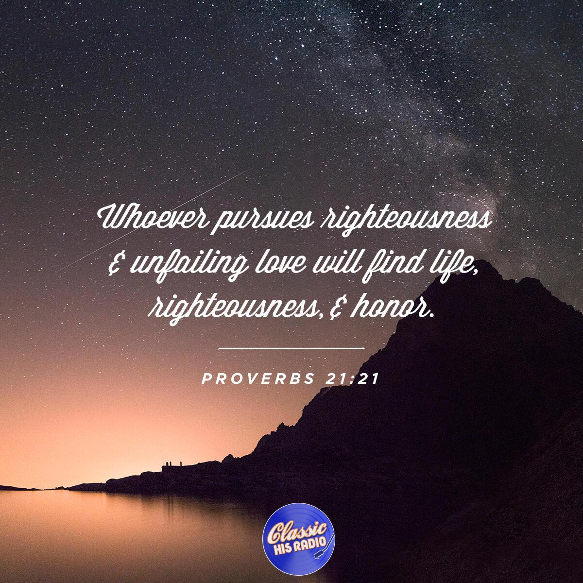 Proverbs 21:21 - Verse of the Day