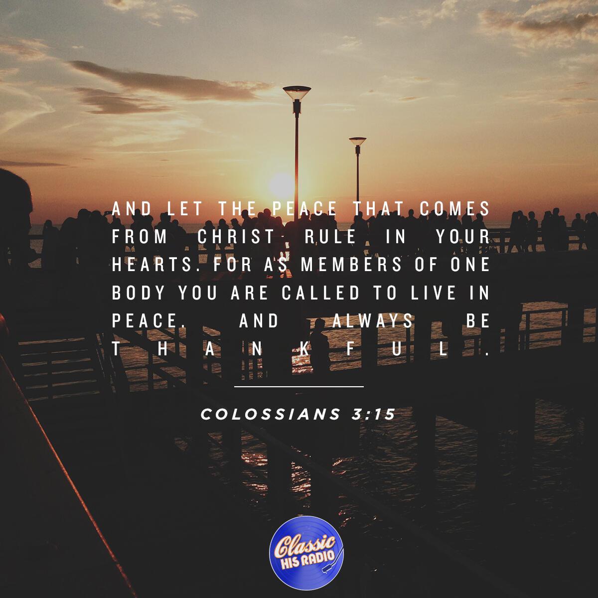 Colossians 3:15 - Verse of the Day