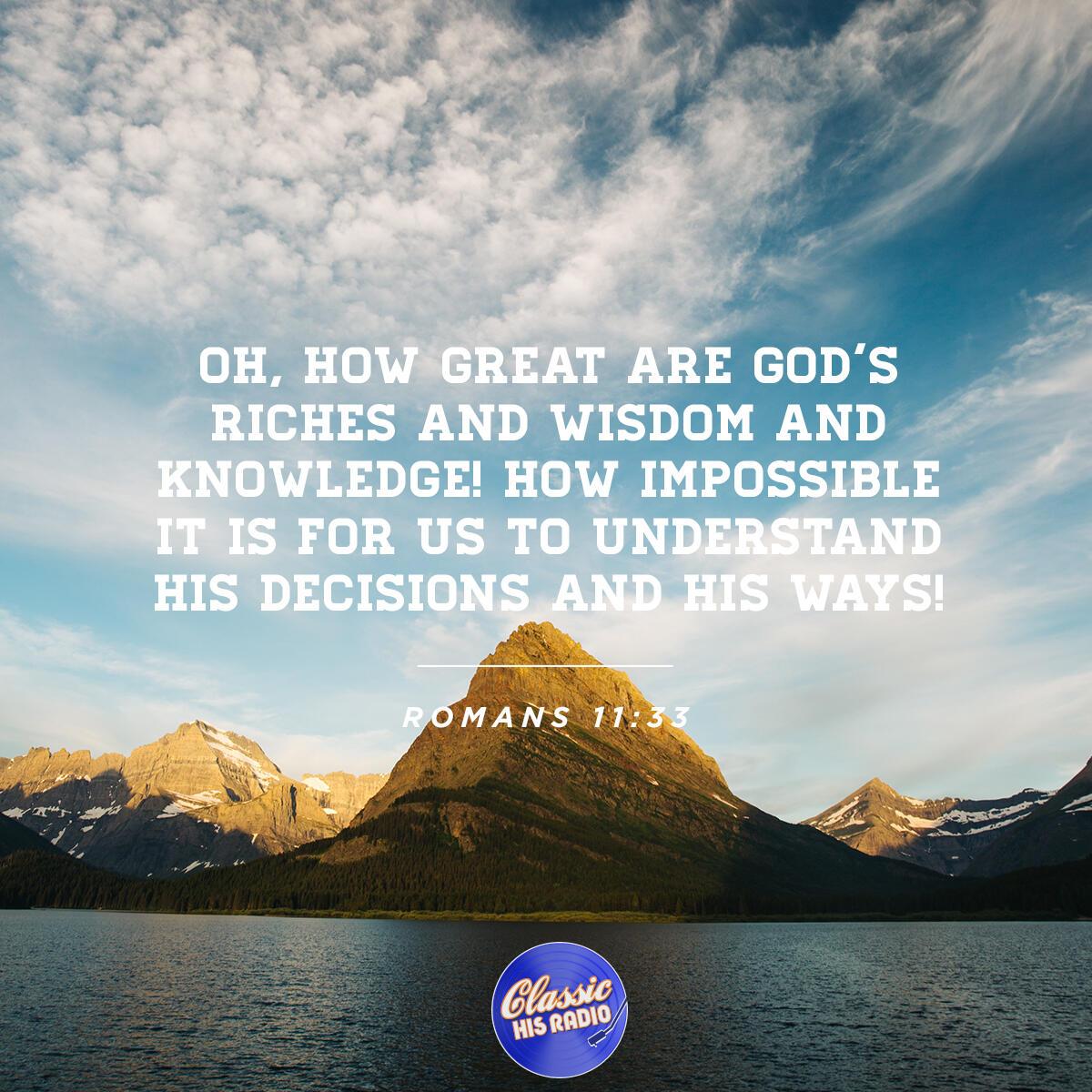 Romans 11:33 - Verse of the Day