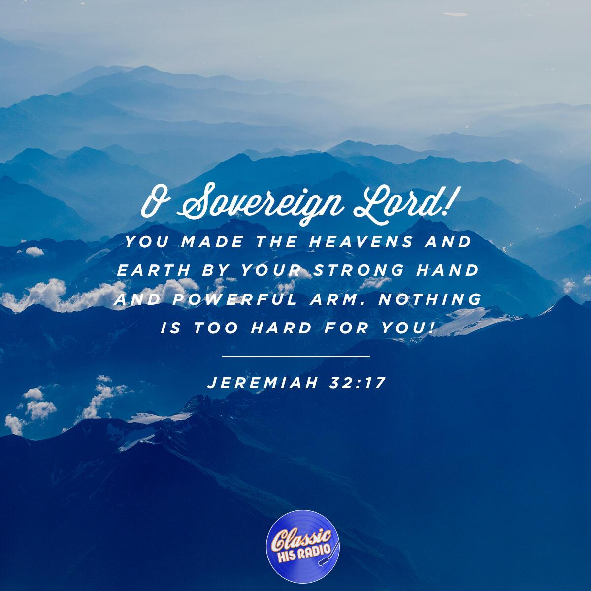 Jeremiah 32:17 - Verse of the Day