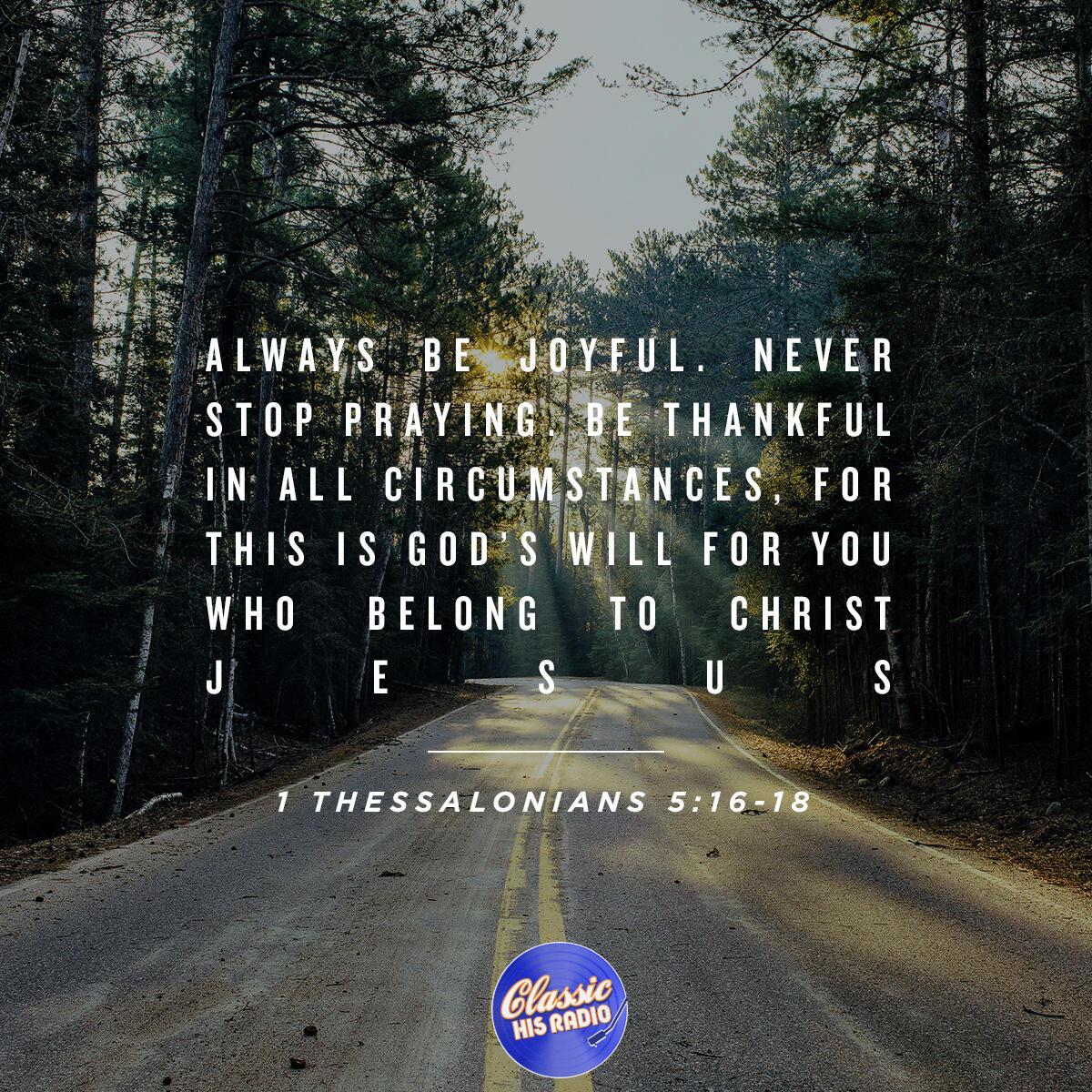 1 Thessalonians 5:16-18 - Verse of the Day
