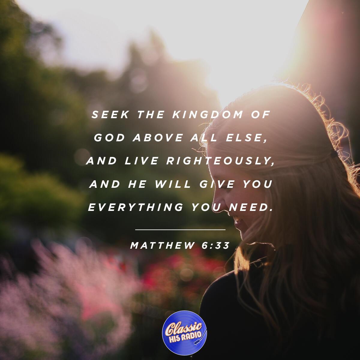 Matthew 6:33 - Verse of the Day