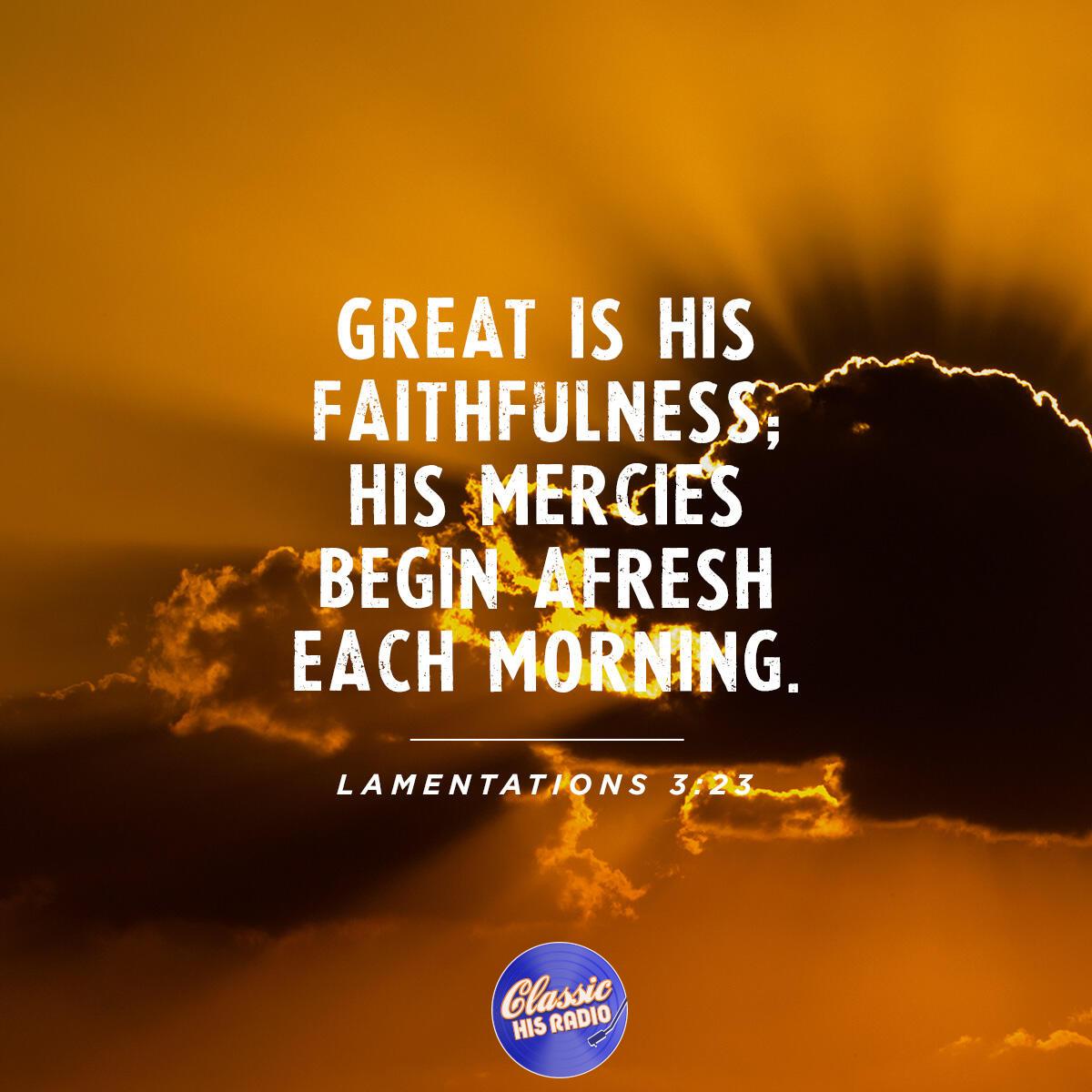 Lamentations 3: 23 - Verse of the Day