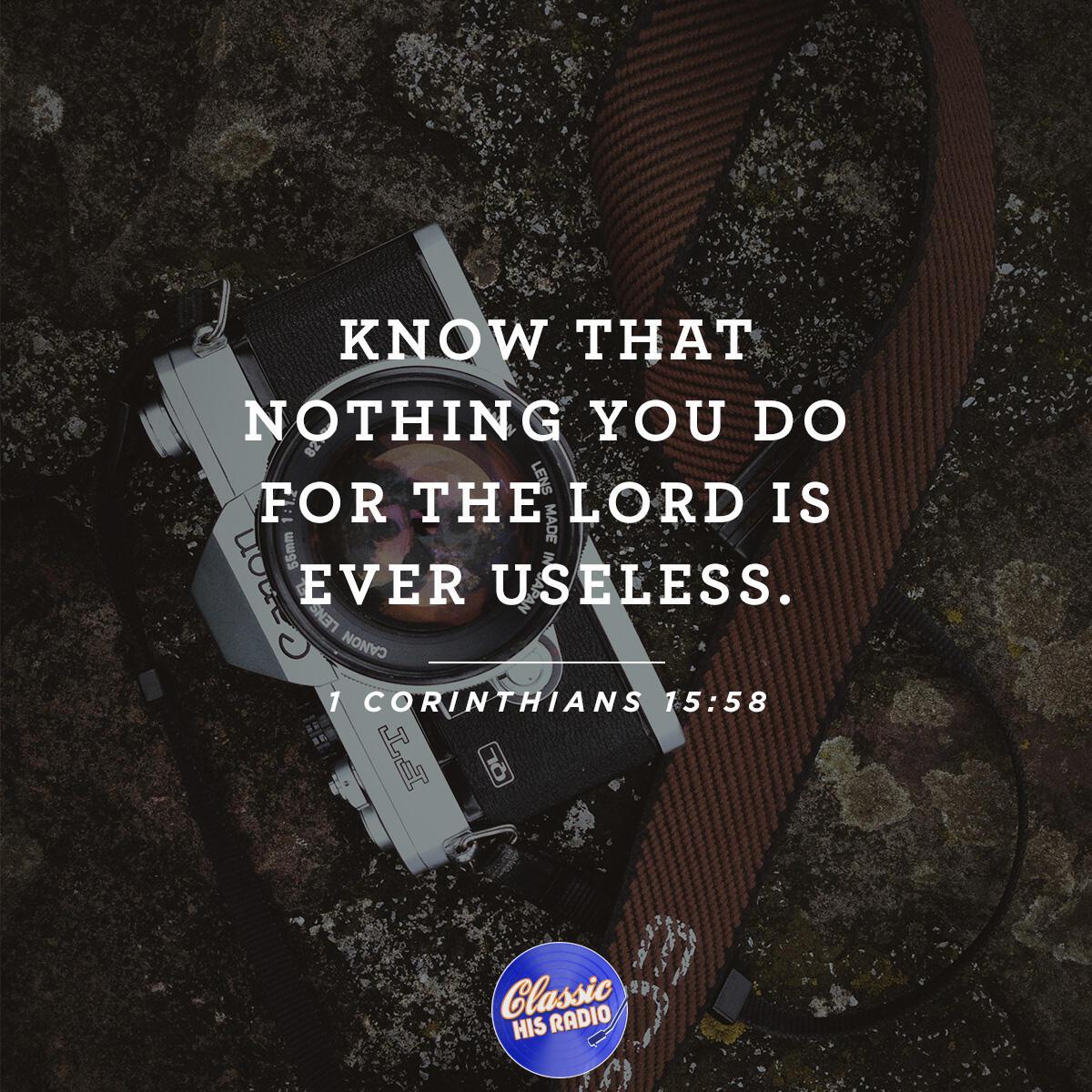 1 Corinthians 15:58 - Verse of the Day