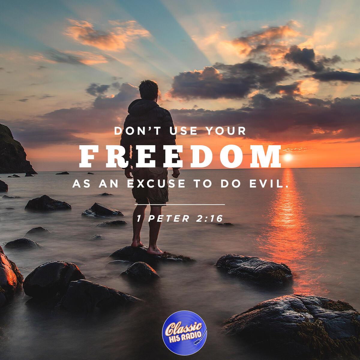 1 Peter 2: 16 - Verse of the Day