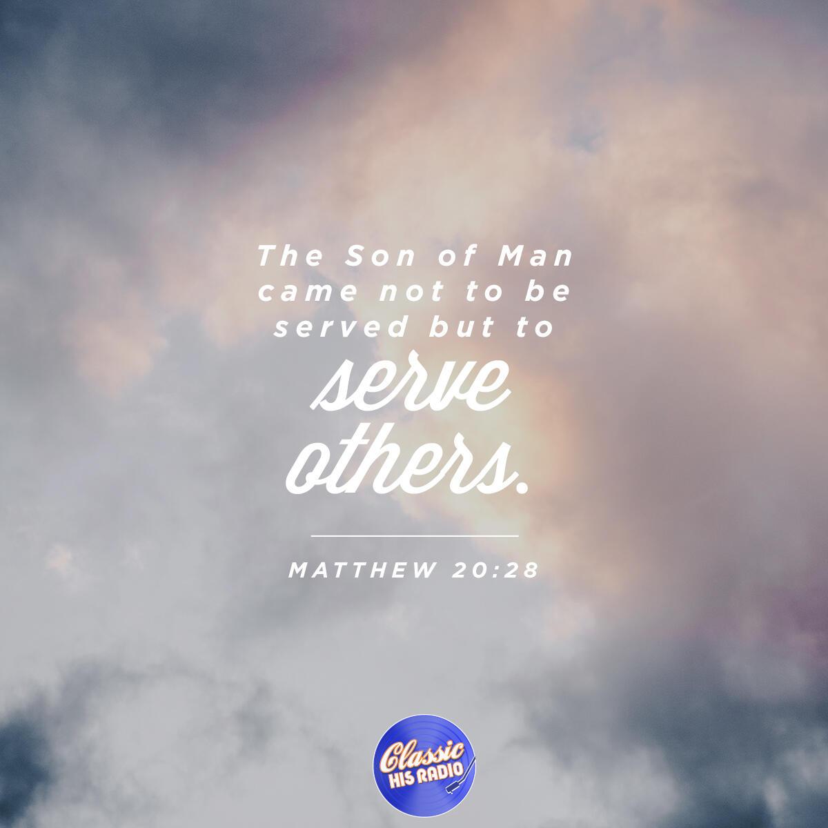 Matthew 20:28 - Verse of the Day