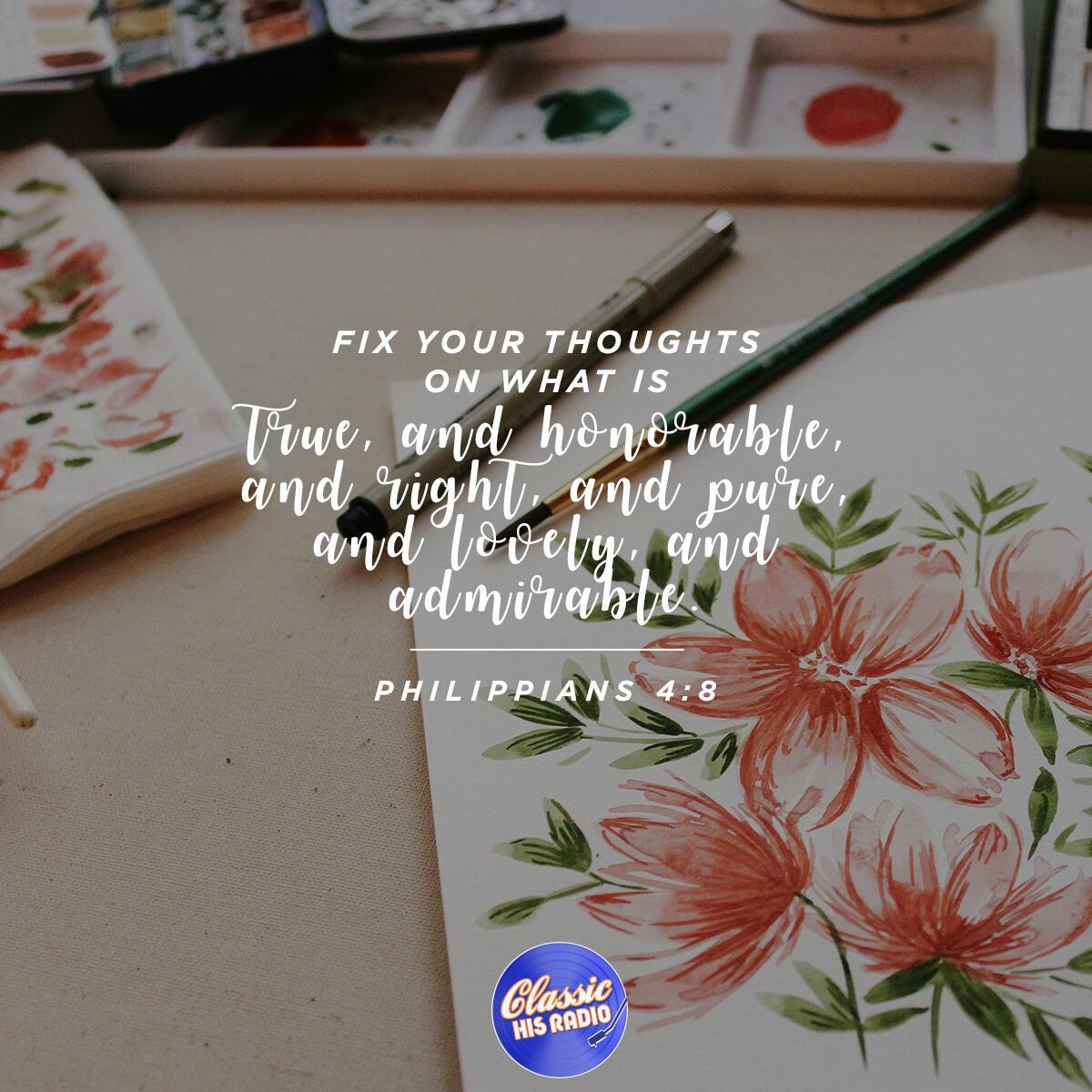 Philippians 4:8 - Verse of the Day