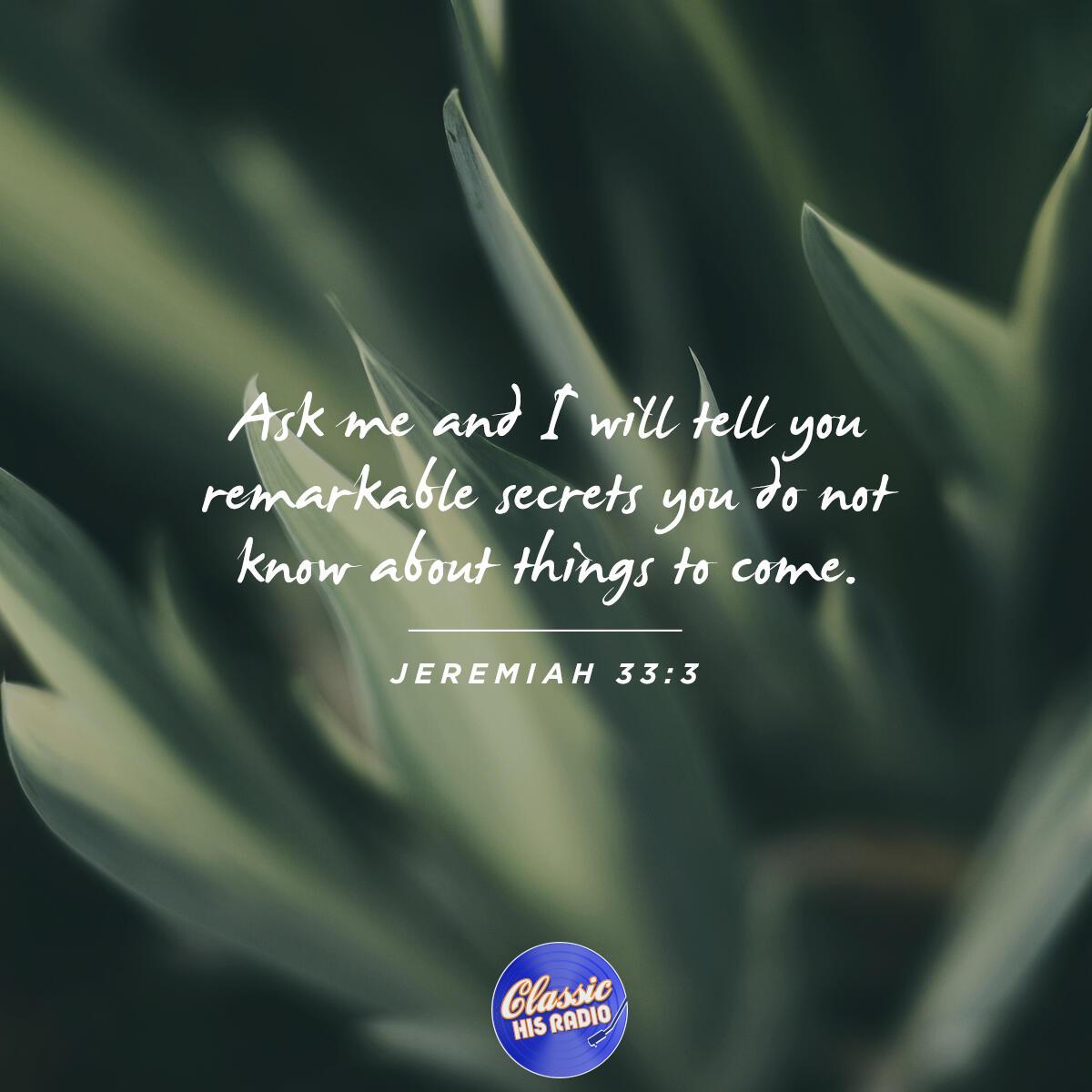 Jeremiah 33:3 - Verse of the Day