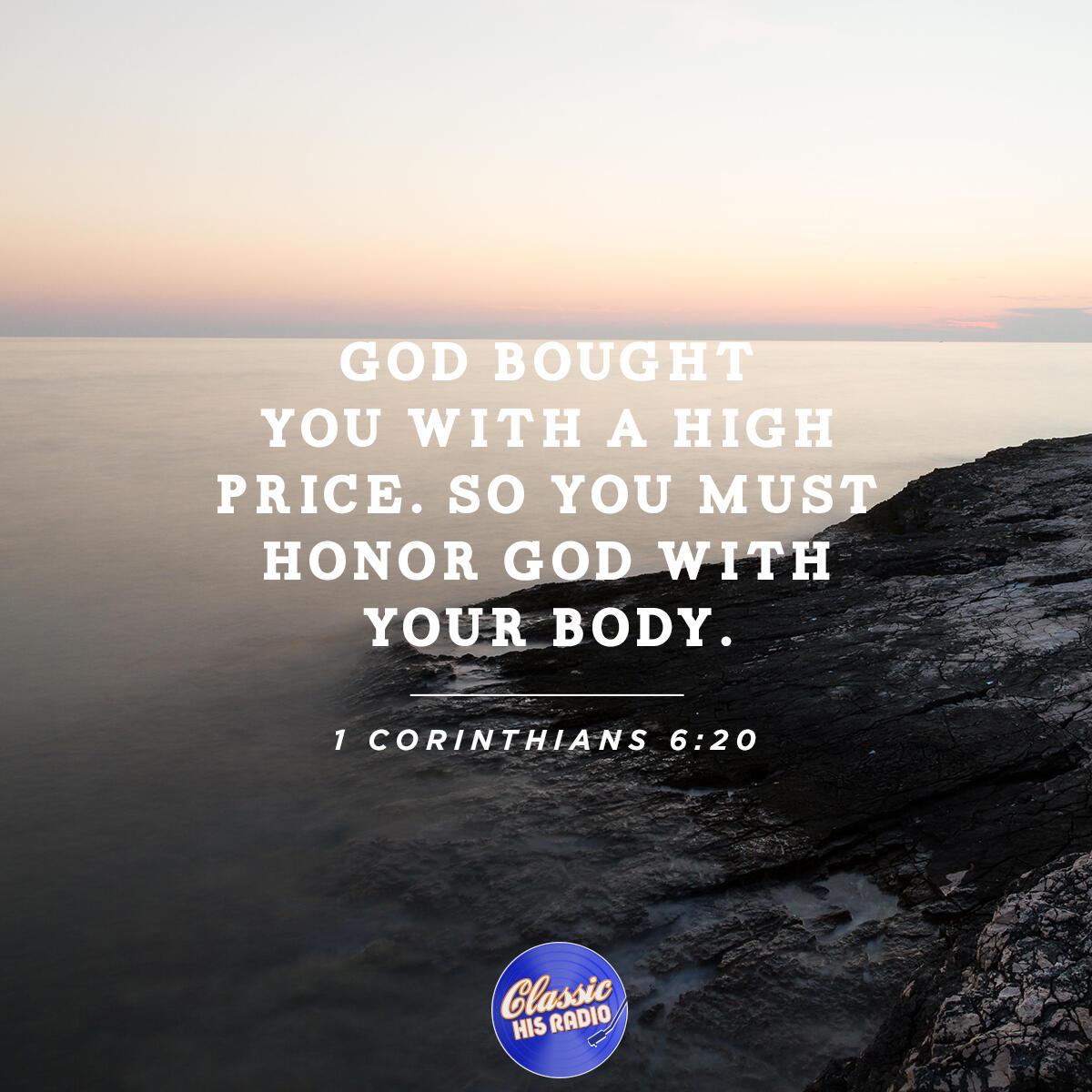 1 Corinthians 6:20 - Verse of the Day