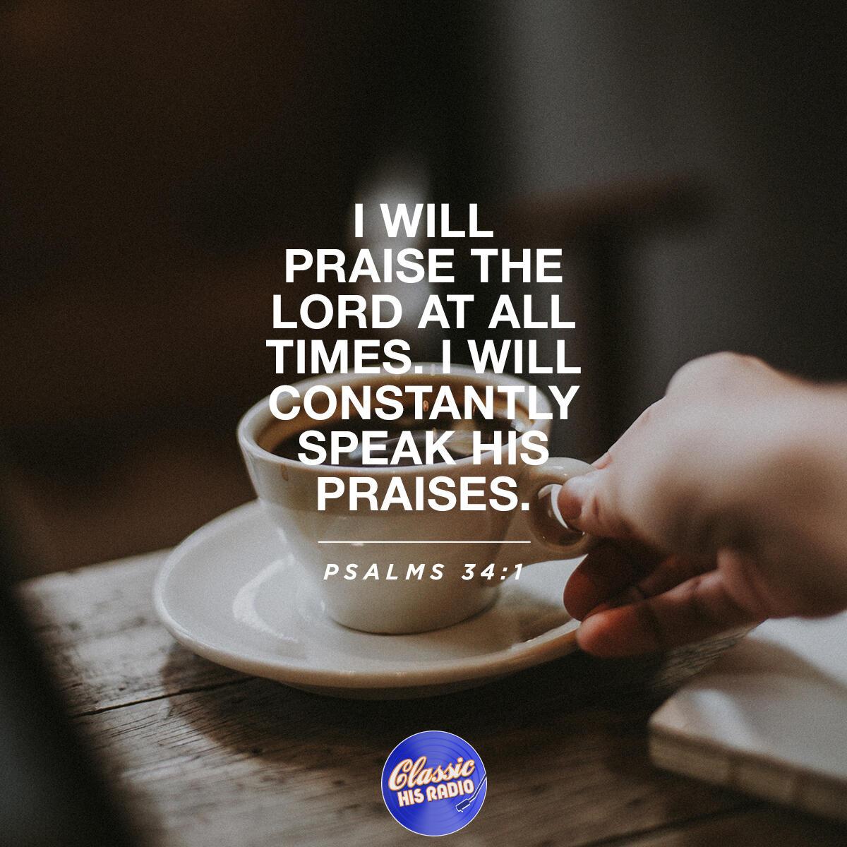 Psalm 34:1 - Verse of the Day