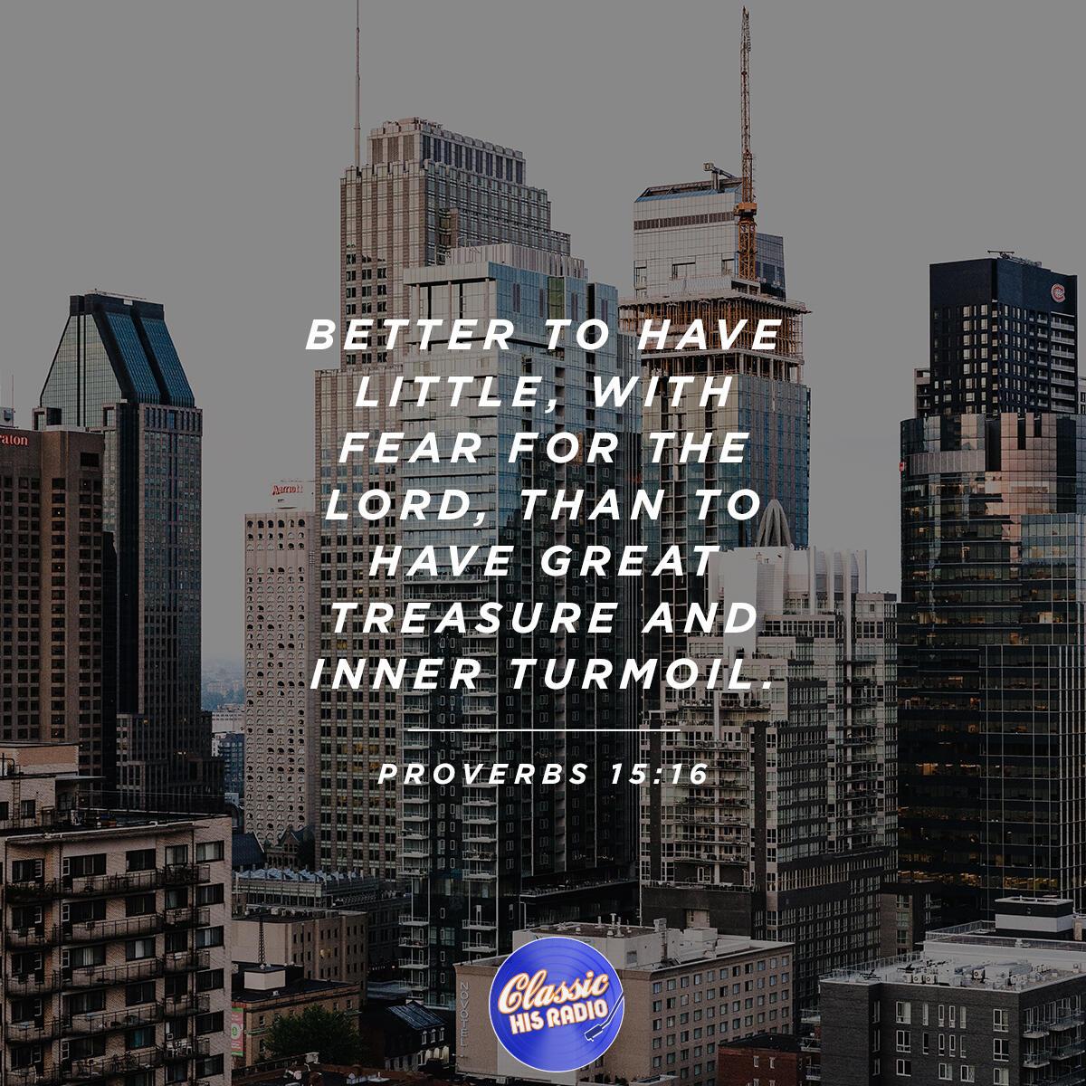 Proverbs 15:16 - Verse of the Day