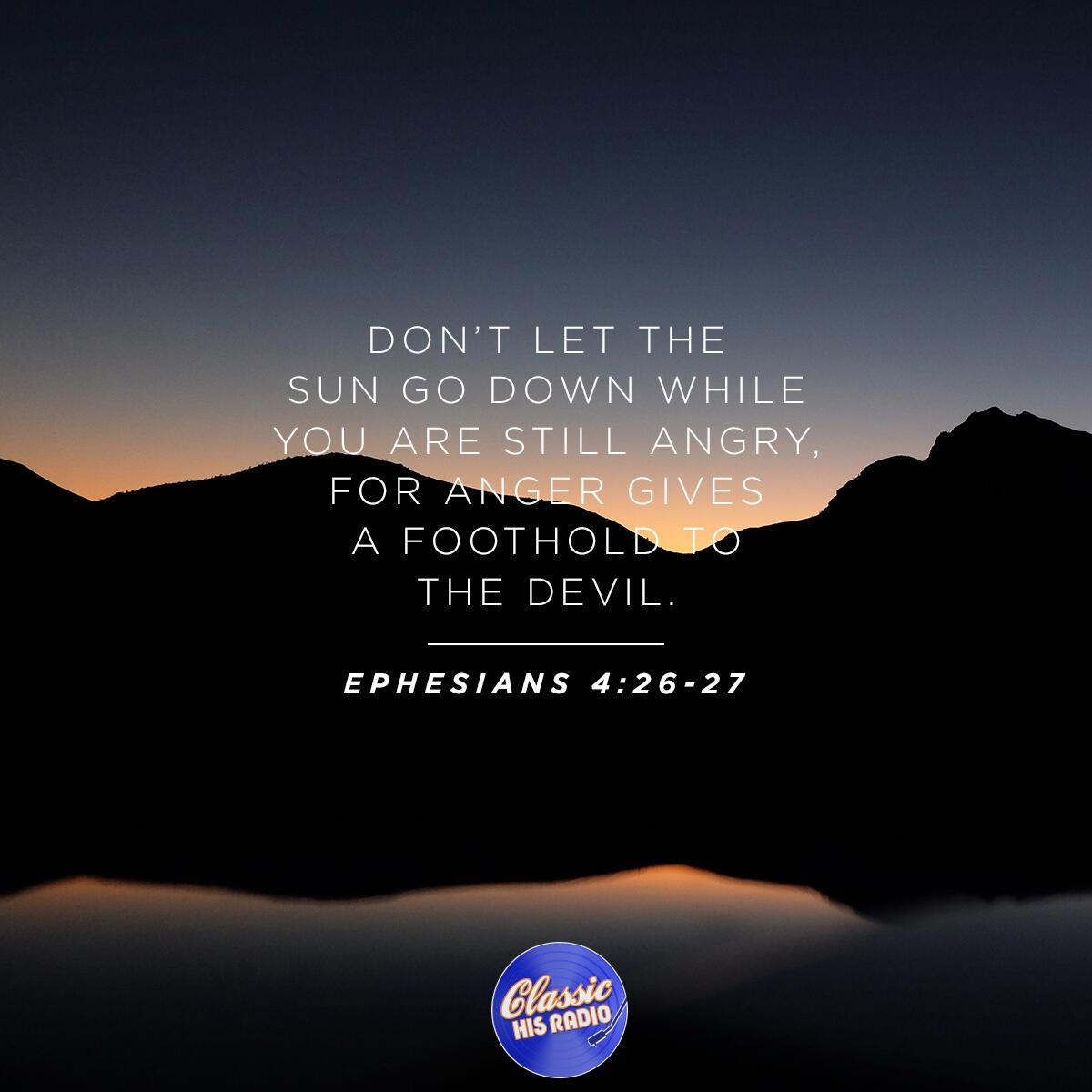 Ephesians 4:26-27 - Verse of the Day