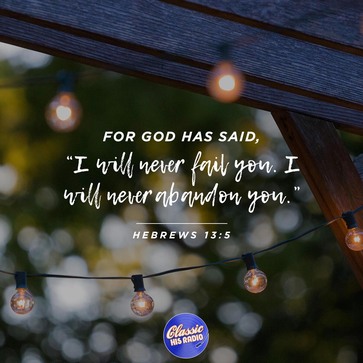 Hebrews 13:5 - Verse of the Day