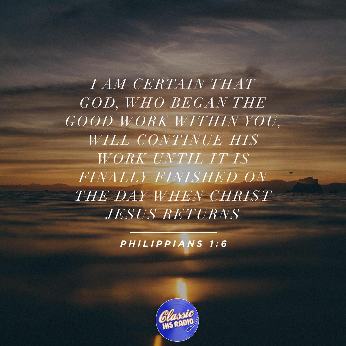 Philippians 1:6 - Verse of the Day