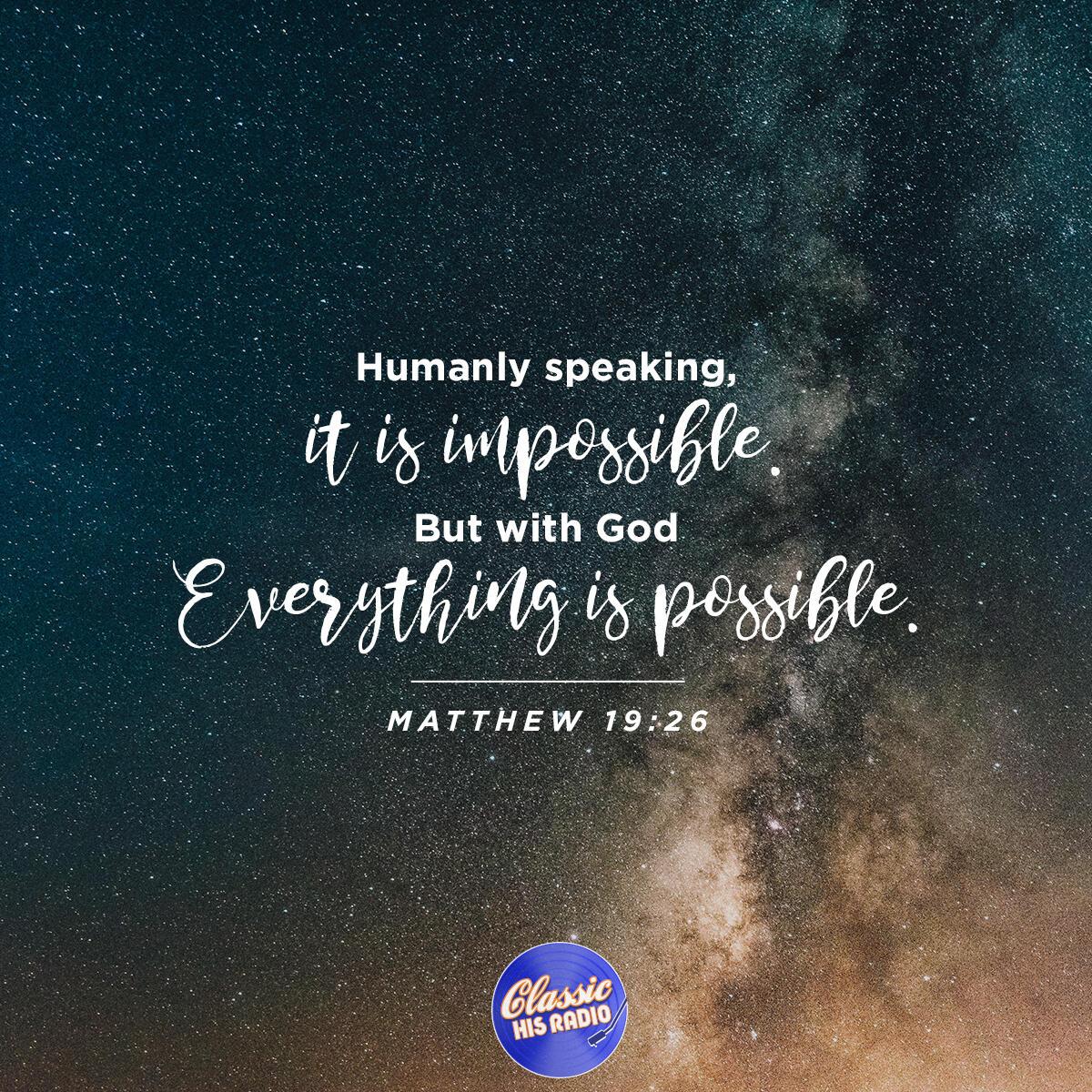 Matthew 19:26 - Verse of the Day