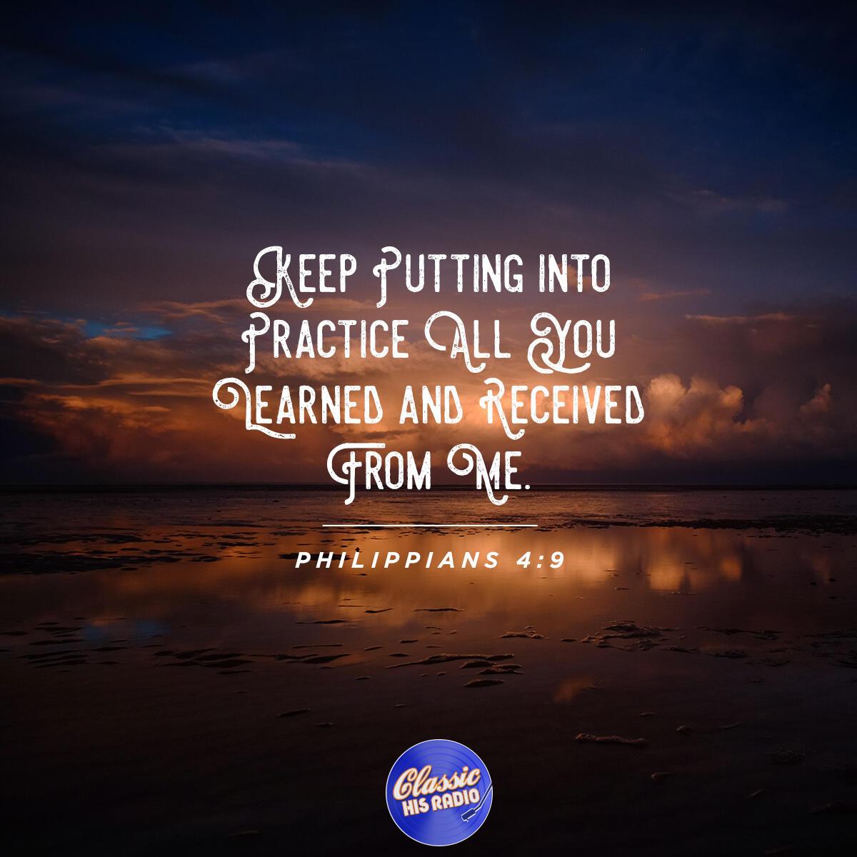 Philippians 4:9 - Verse of the Day