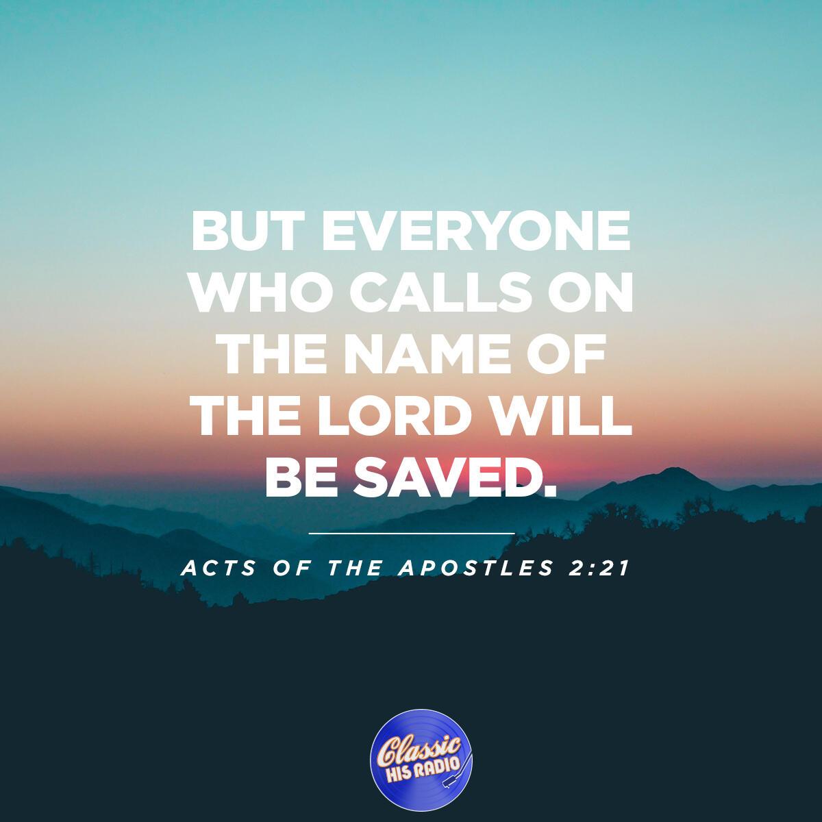 Acts of the Apostles 2:21 - Verse of the Day
