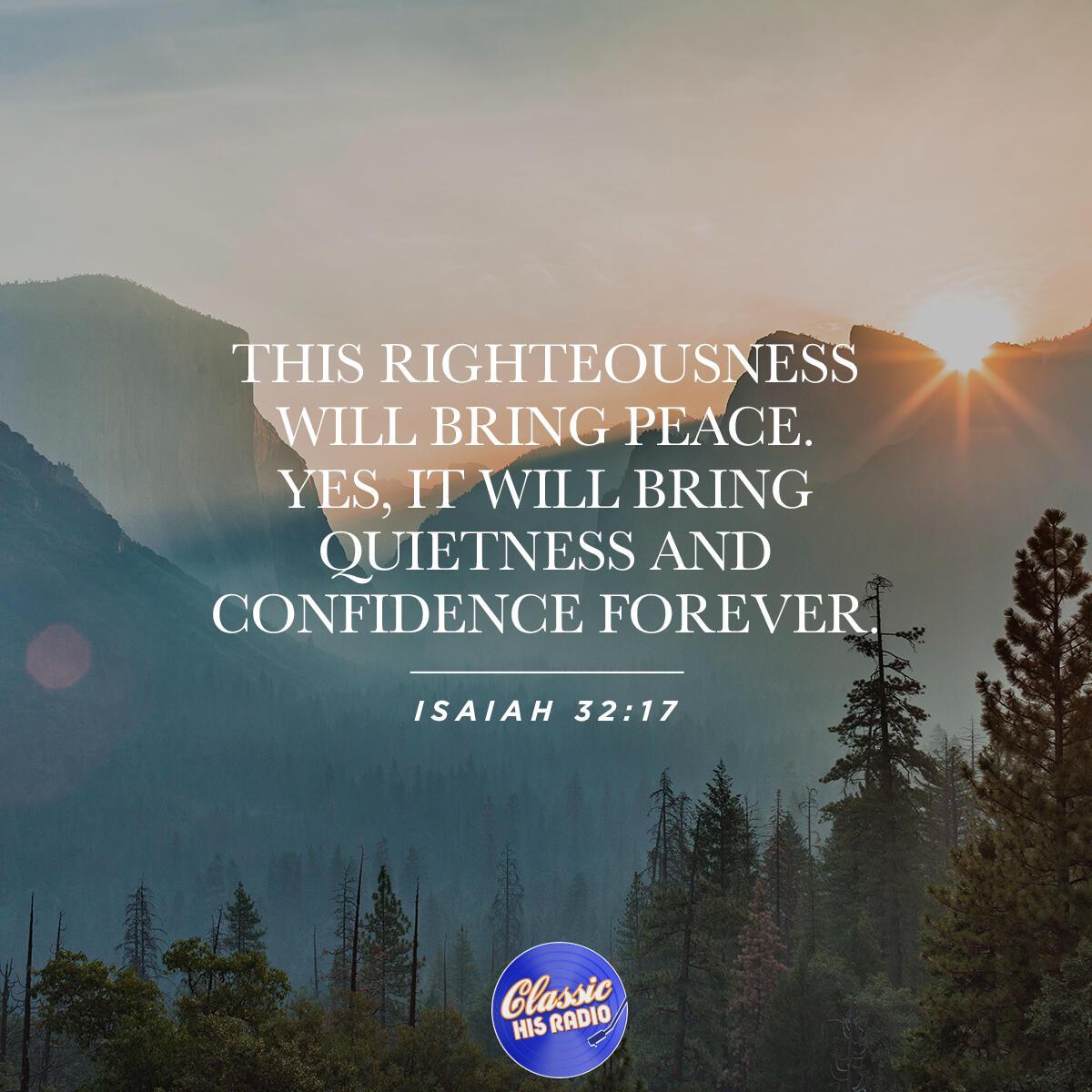Isaiah 32:17 - Verse of the Day