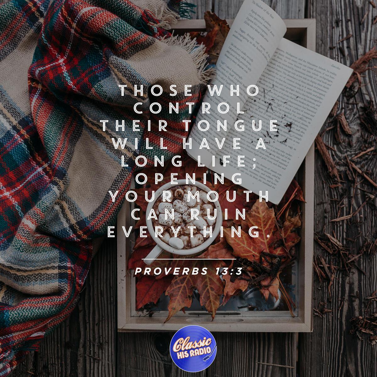 Proverbs 13:3 - Verse of the Day