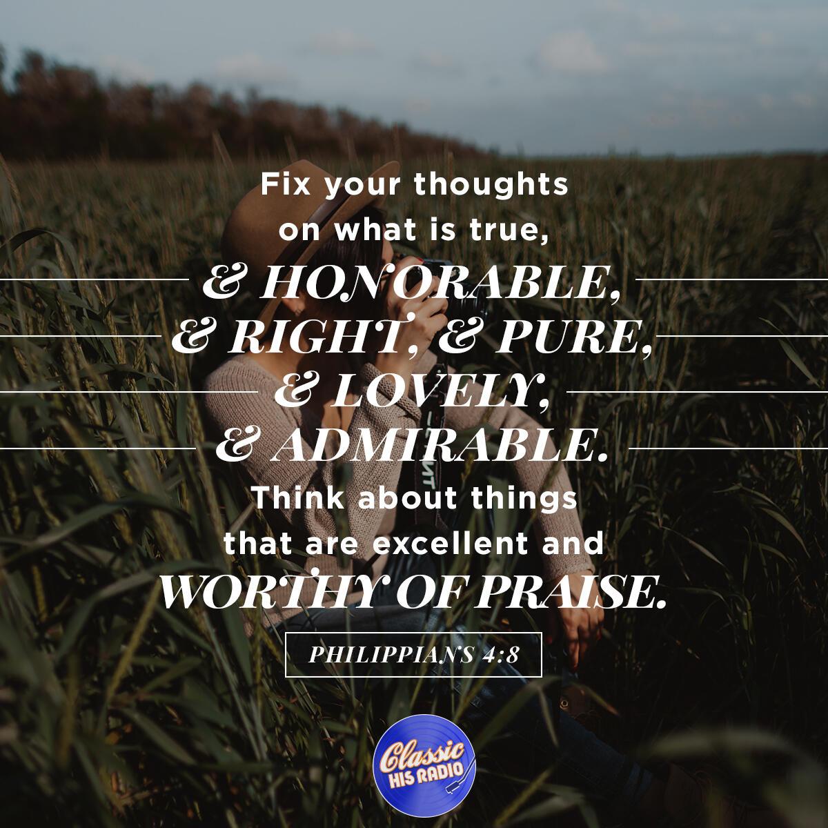 Philippians 4:8 - Verse of the Day
