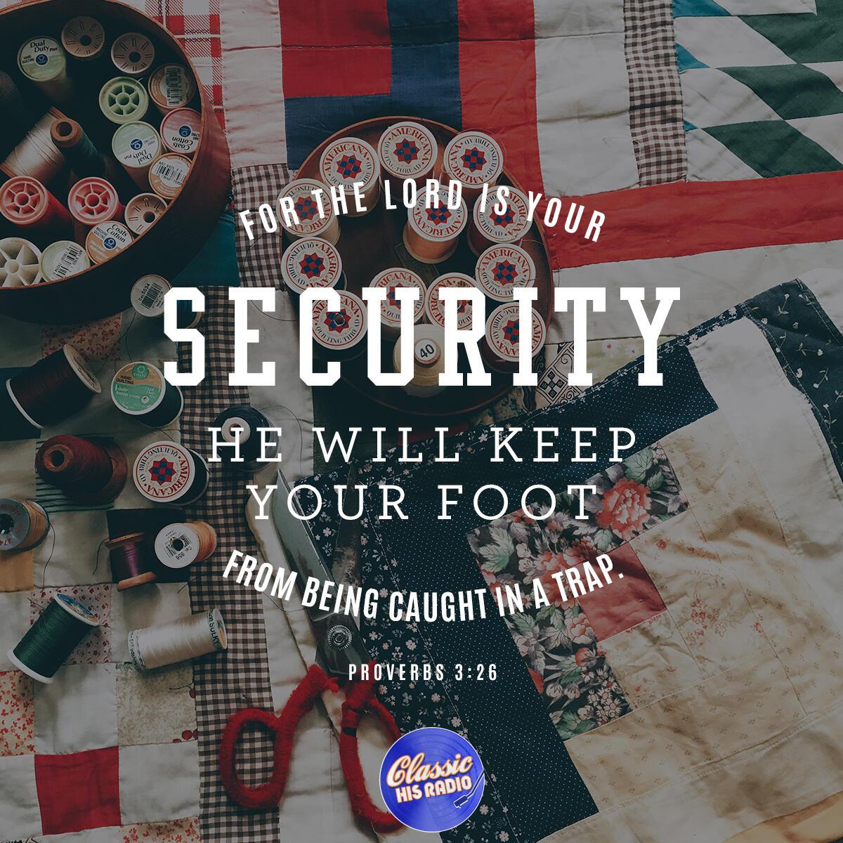 Proverbs 3:26 - Verse of the Day
