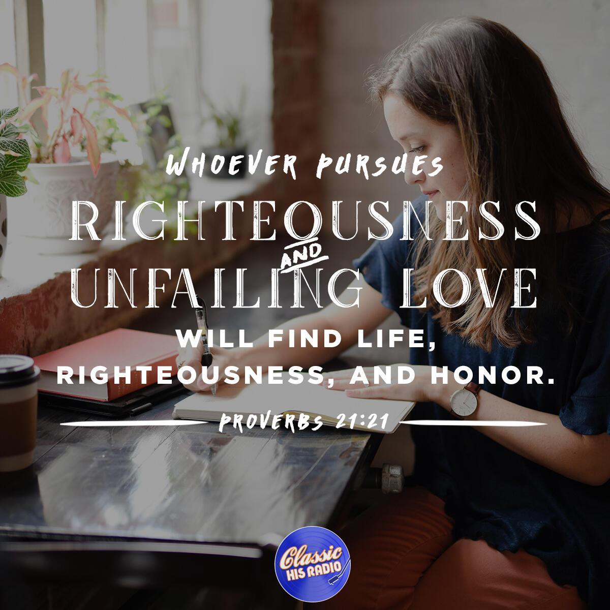 Proverbs 21:21 - Verse of the Day