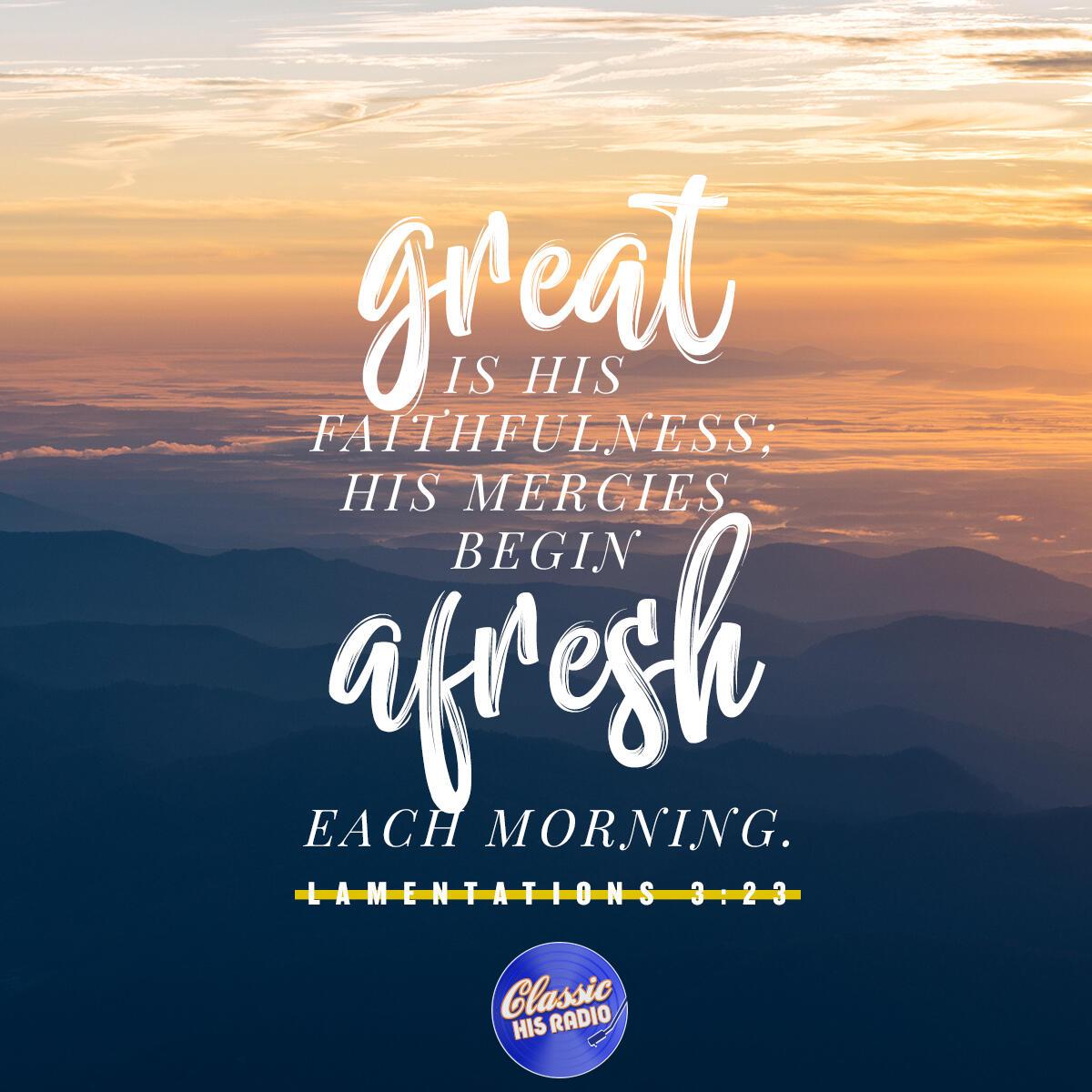 Lamentations 3:23 - Verse of the Day