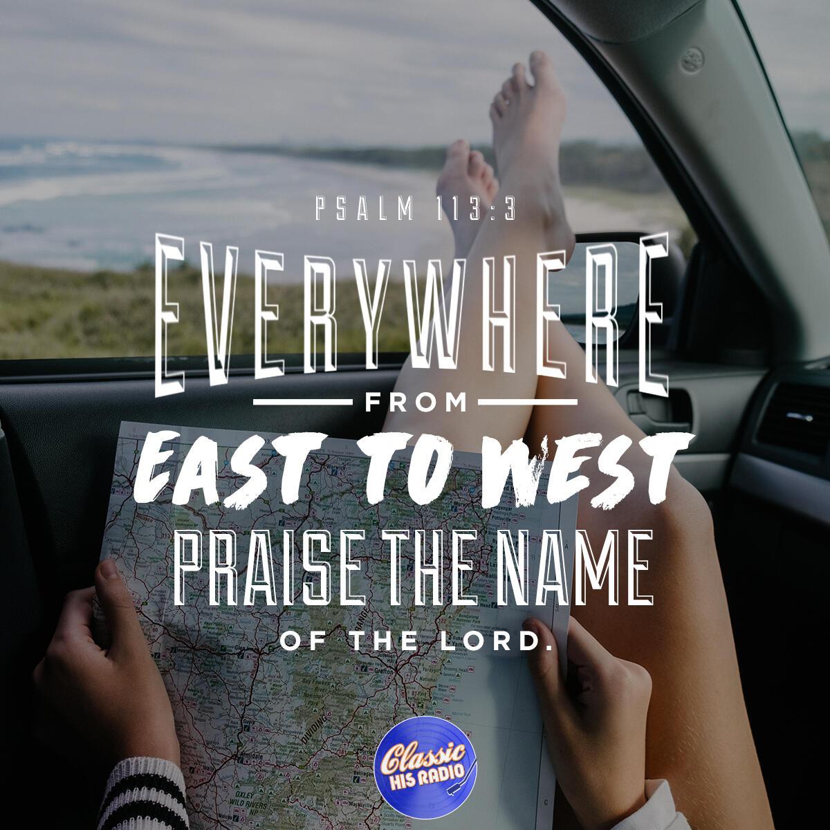 Psalm 113:3 - Verse of the Day