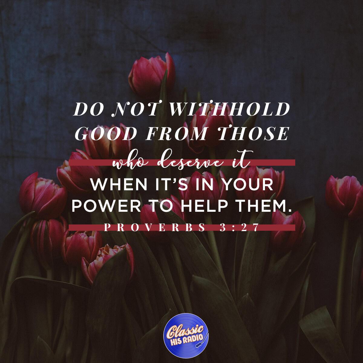Proverbs 3:27 - Verse of the Day