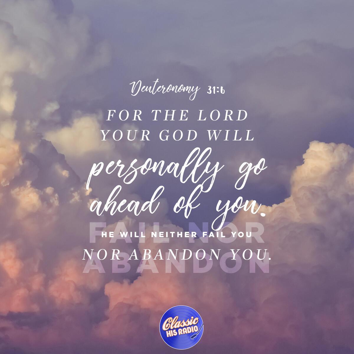 Deuteronomy 31:6 - Verse of the Day