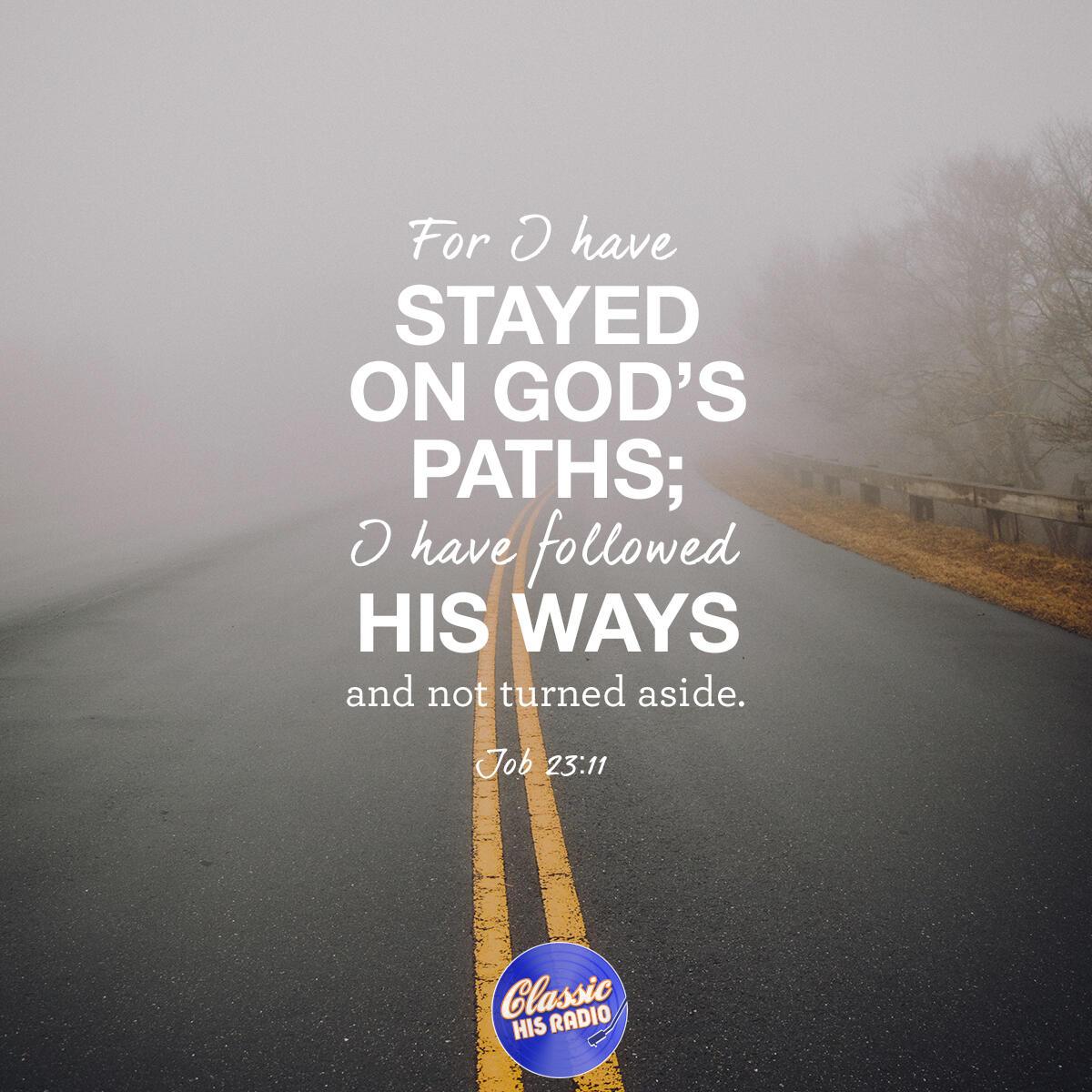 Job 23:11 - Verse of the Day