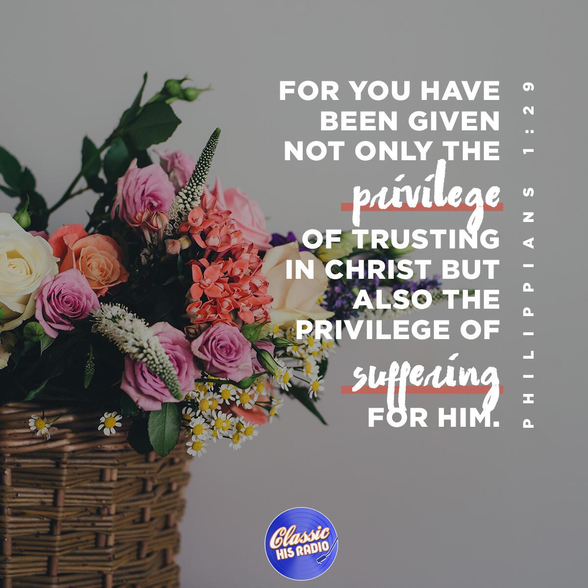Philippians 1:29 - Verse of the Day