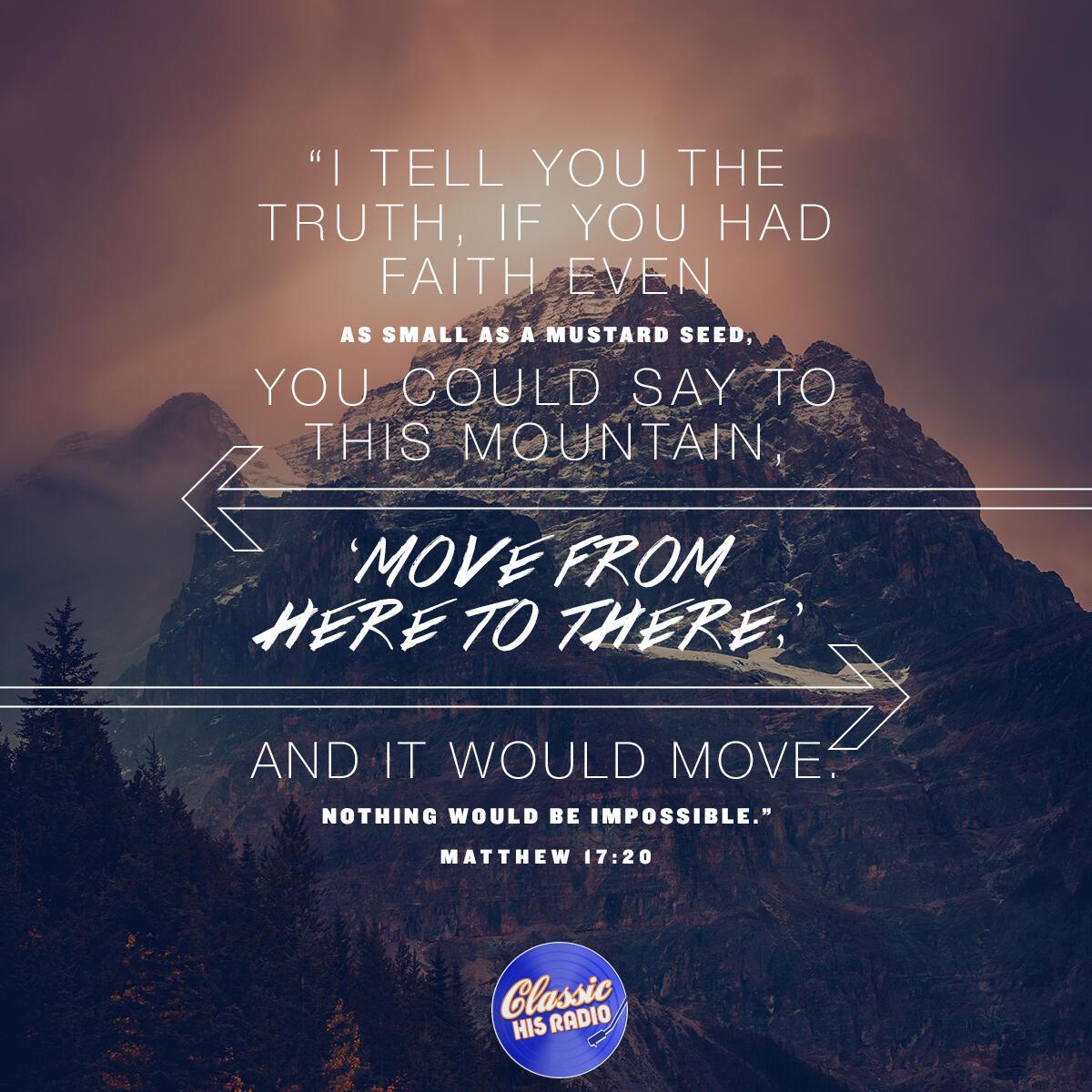 Matthew 17:20 - Verse of the Day
