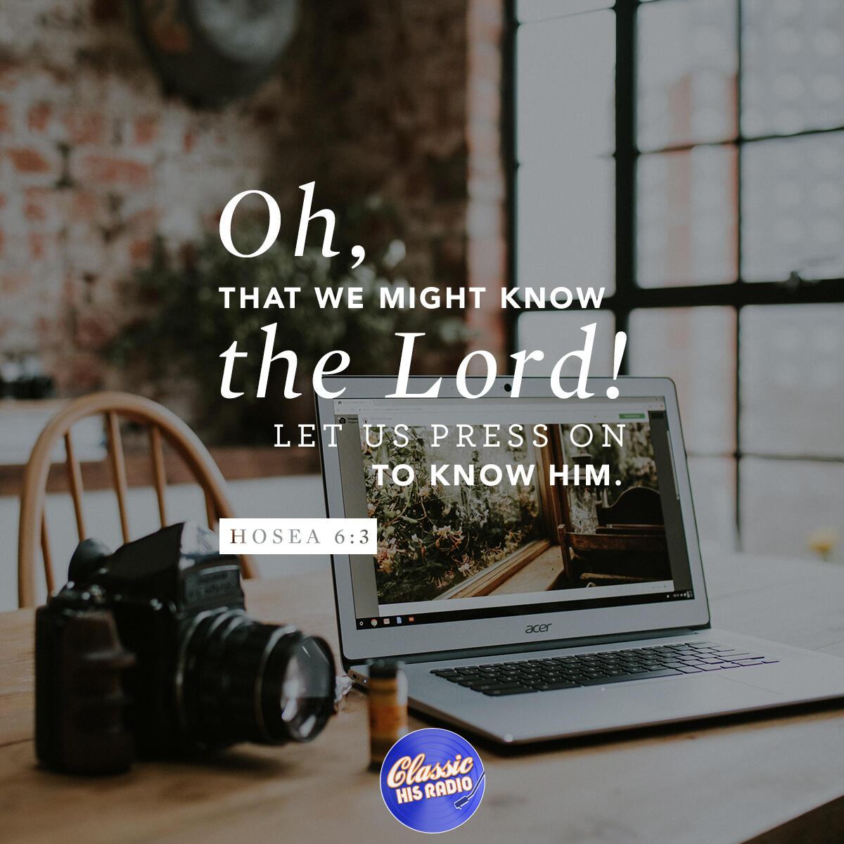 Hosea 6:3 - Verse of the Day