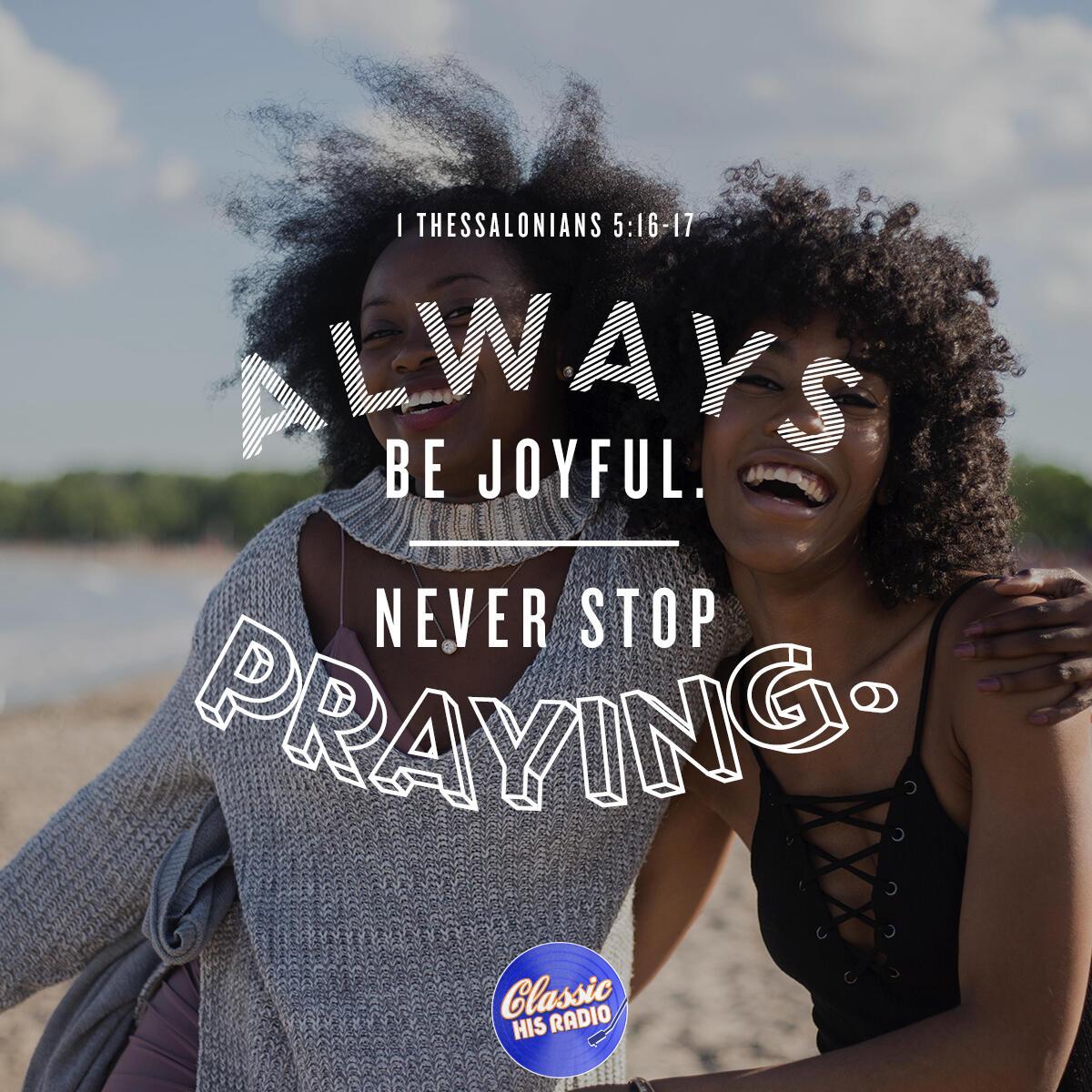 1 Thessalonians 5:16-17 - Verse of the Day