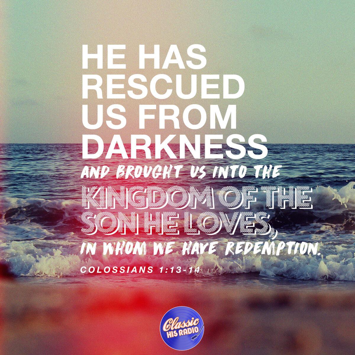 Colossians 1:13-14 - Verse of the Day
