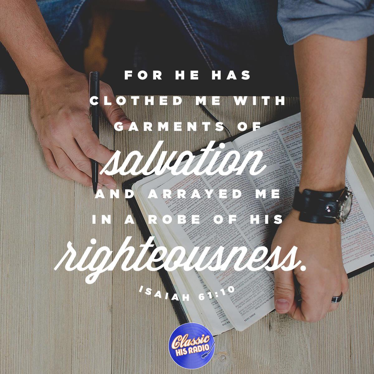 Isaiah 61:10 - Verse of the Day