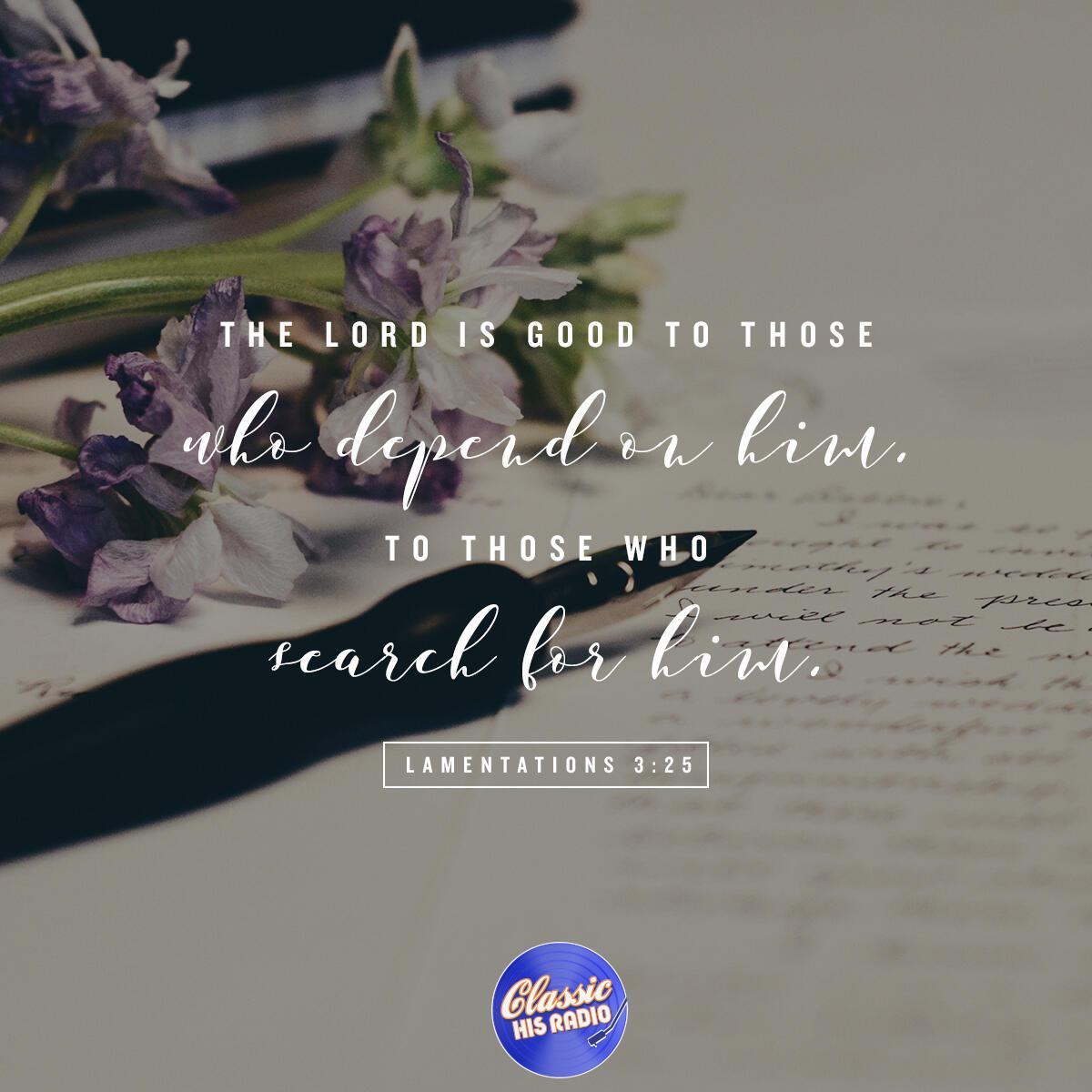 Lamentations 3:25 - Verse of the Day