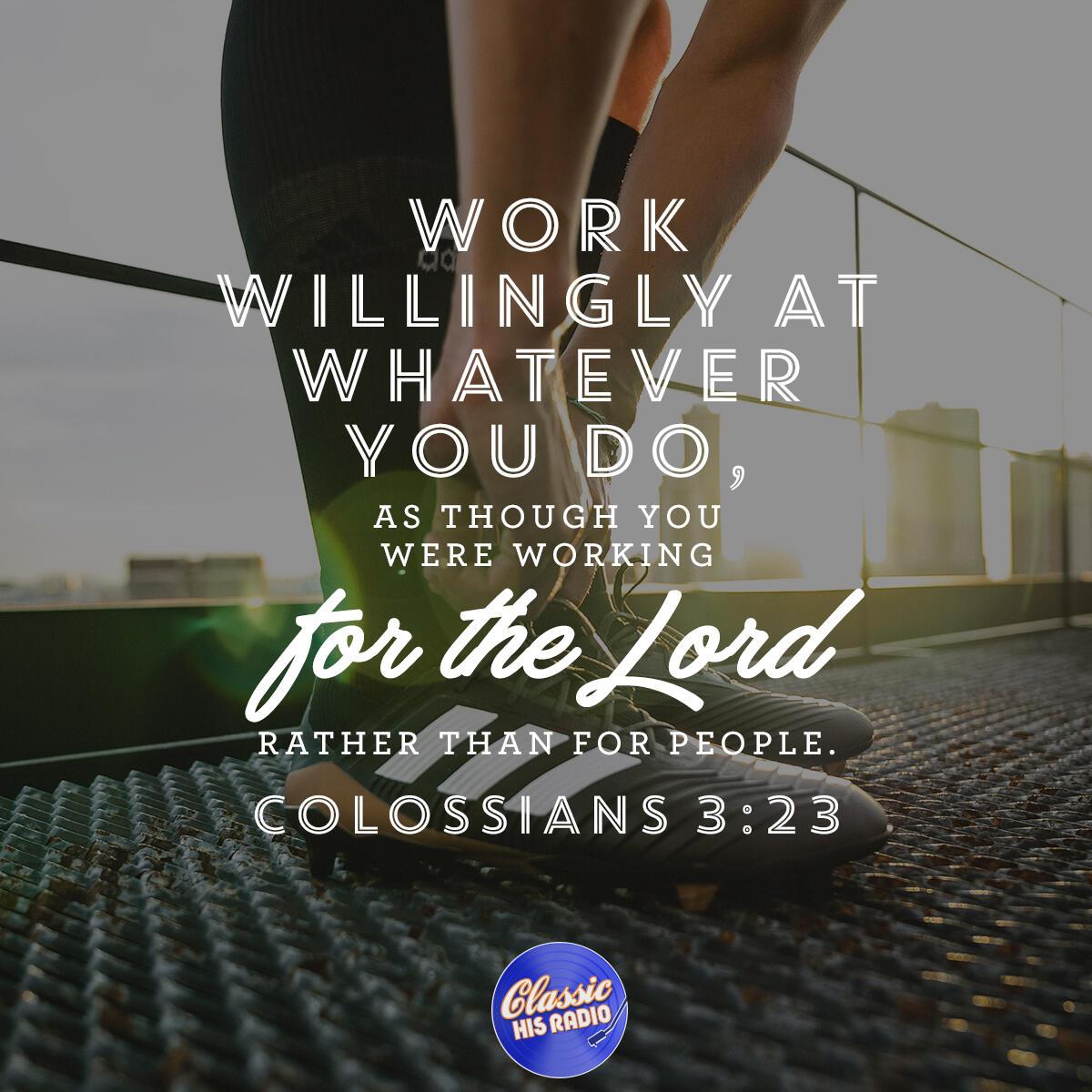 Colossians 3:23 - Verse of the Day
