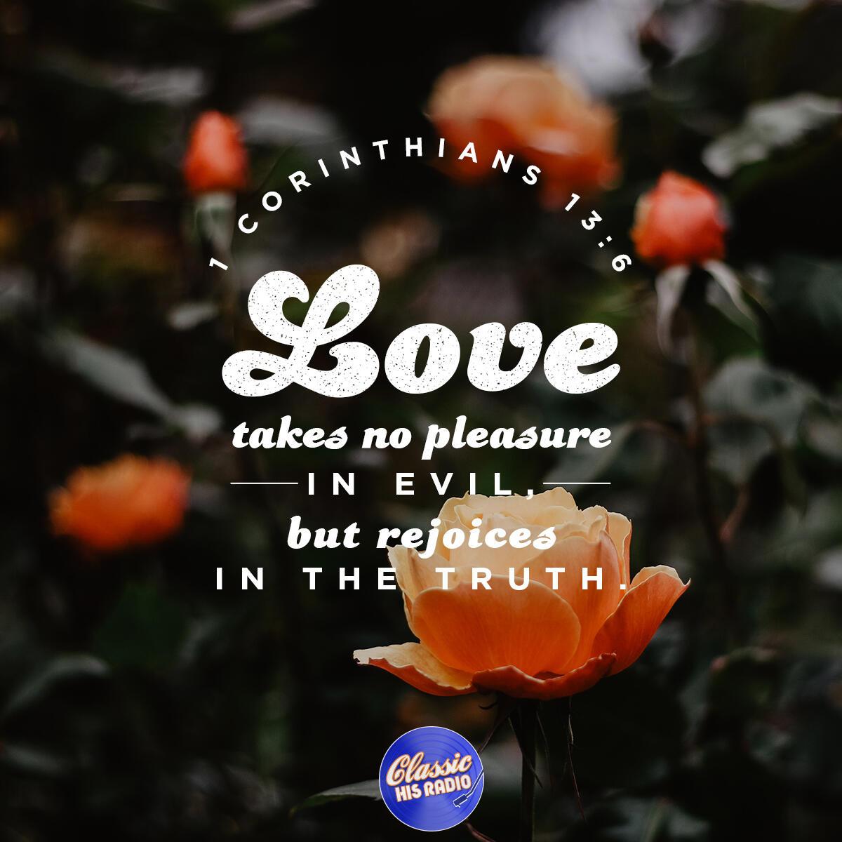 1 Corinthians 13:6 - Verse of the Day