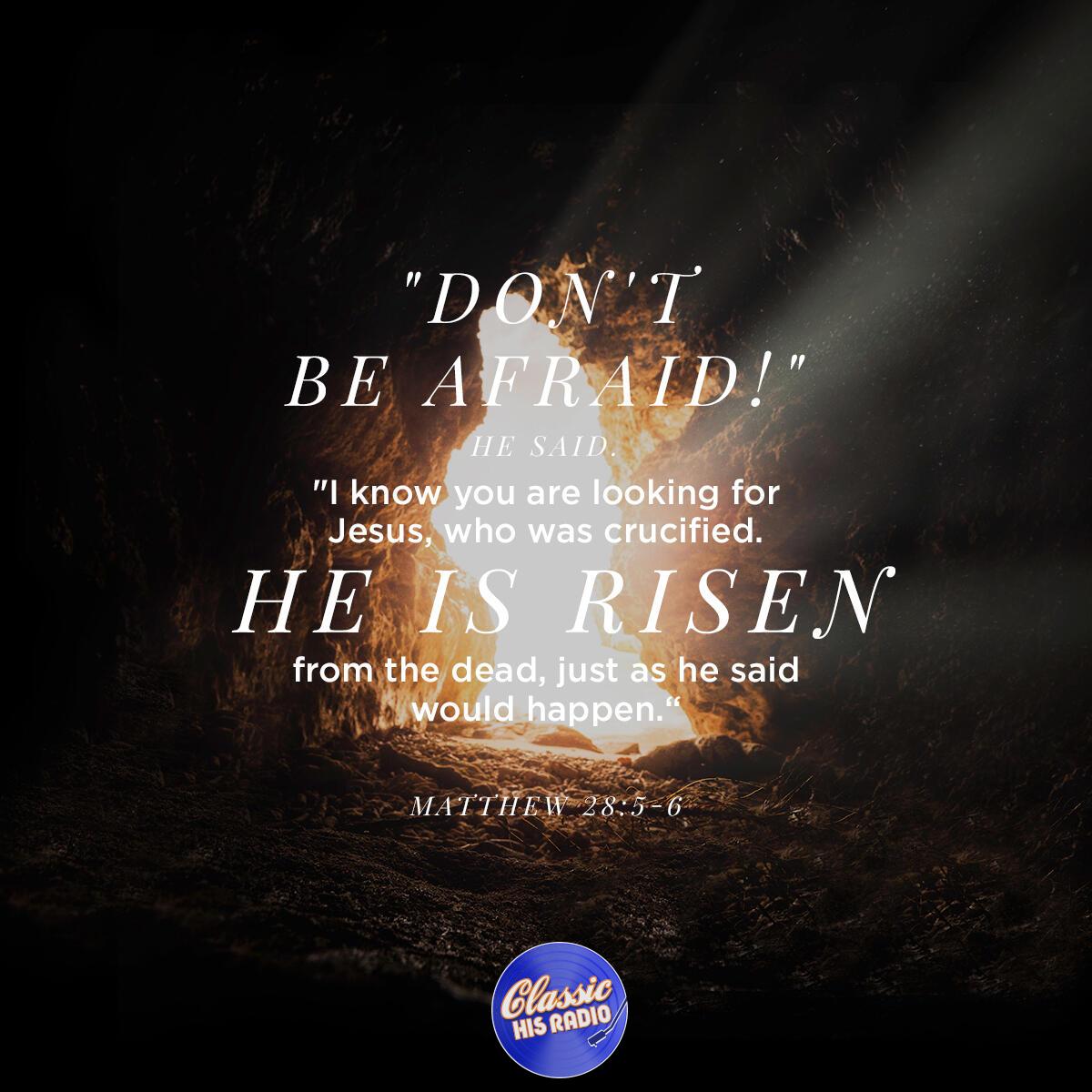 Matthew 28:5-6 - Verse of the Day