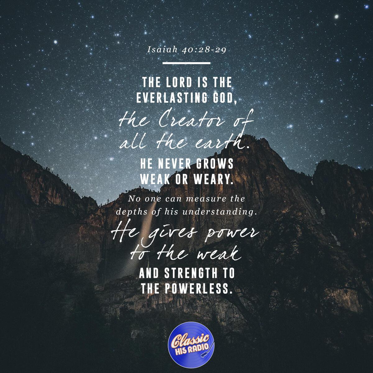 Isaiah 40:28-29 - Verse of the Day