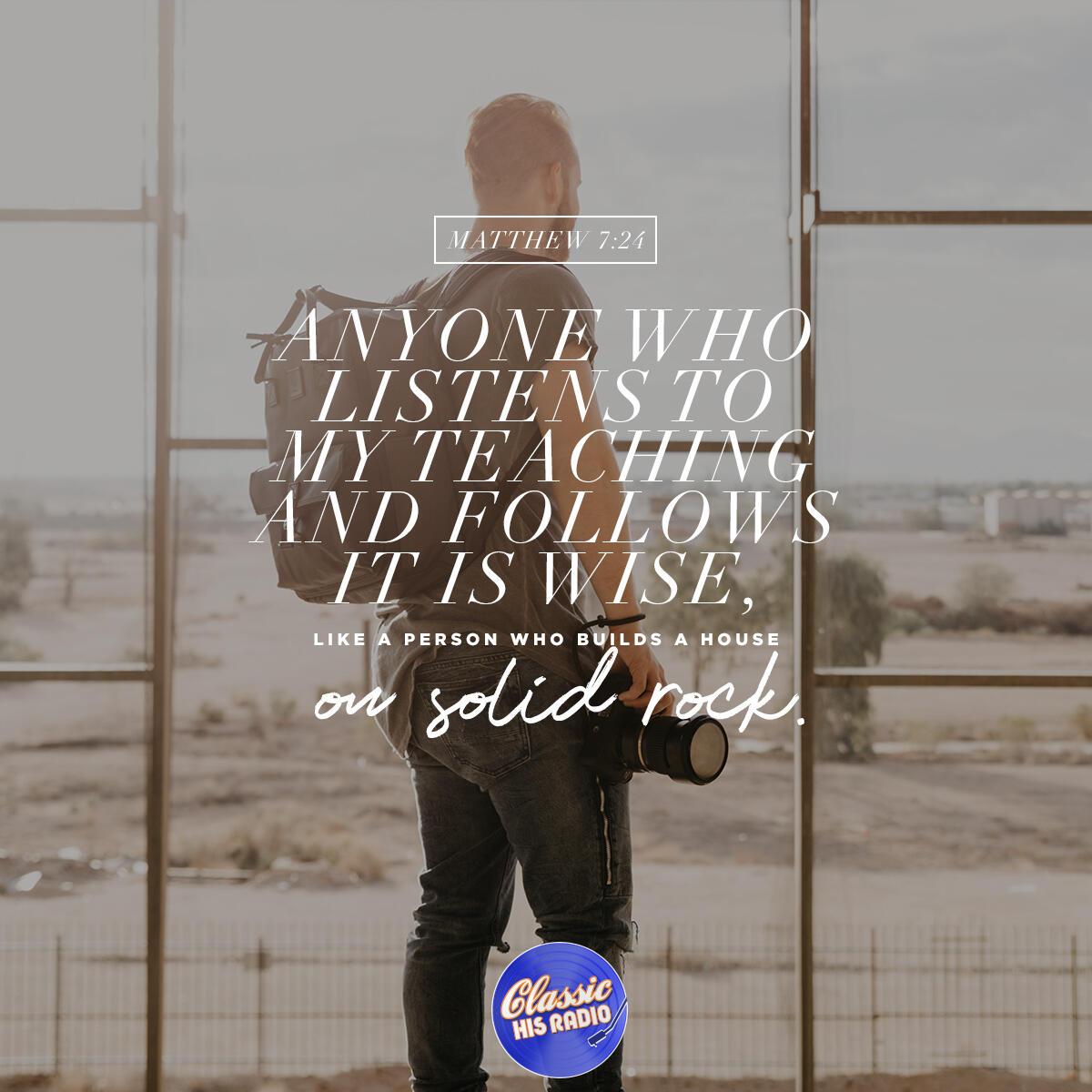 Matthew 7:24 - Verse of the Day