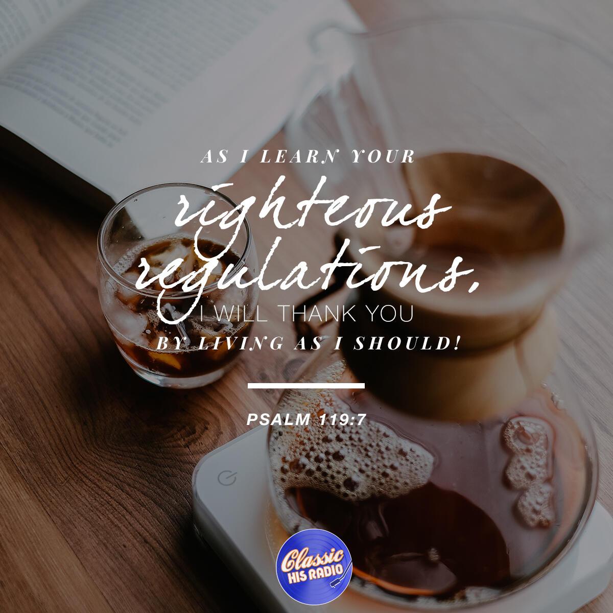 Psalm 119:7 - Verse of the Day