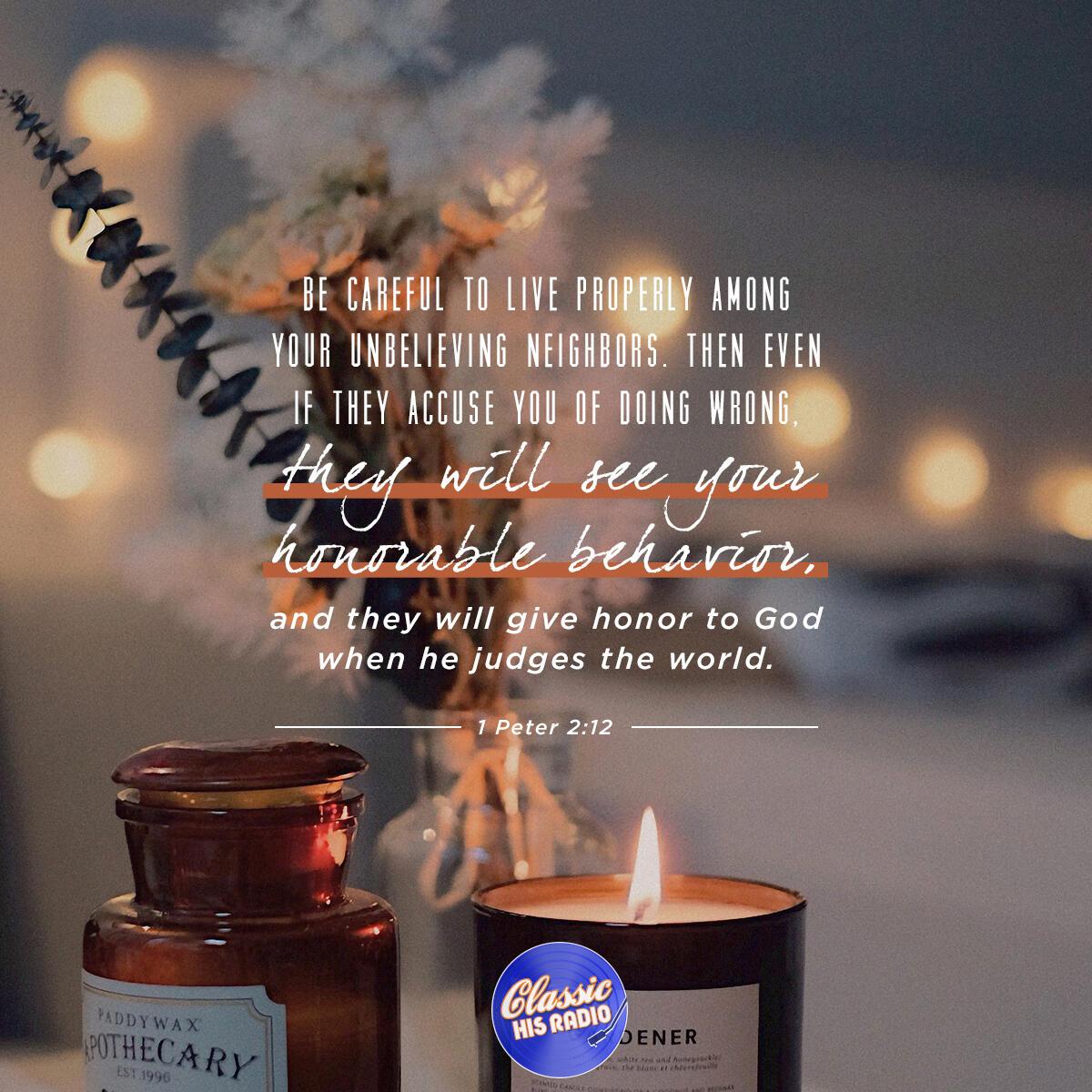 1 Peter 2:12 - Verse of the Day