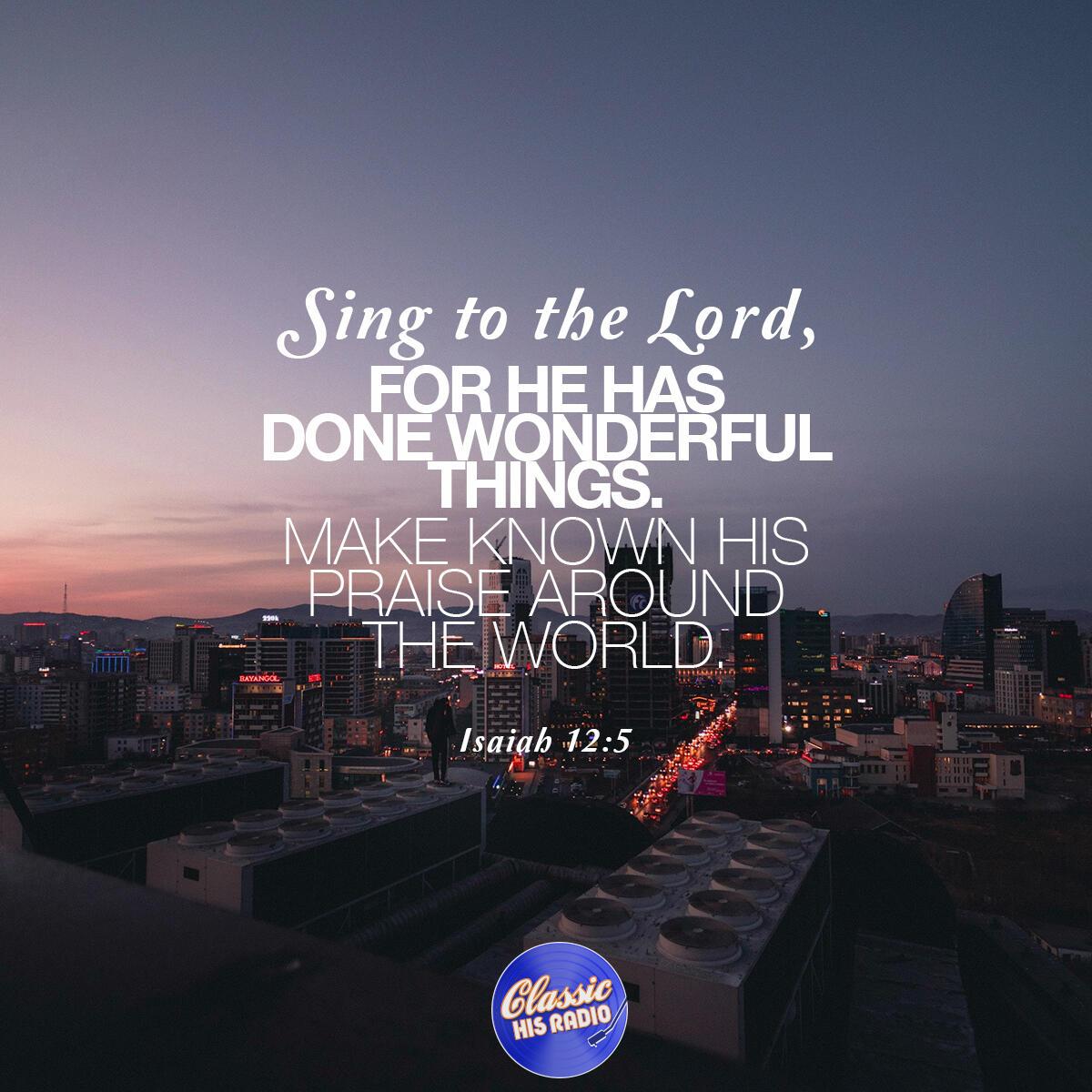 Isaiah 12:5 - Verse of the Day