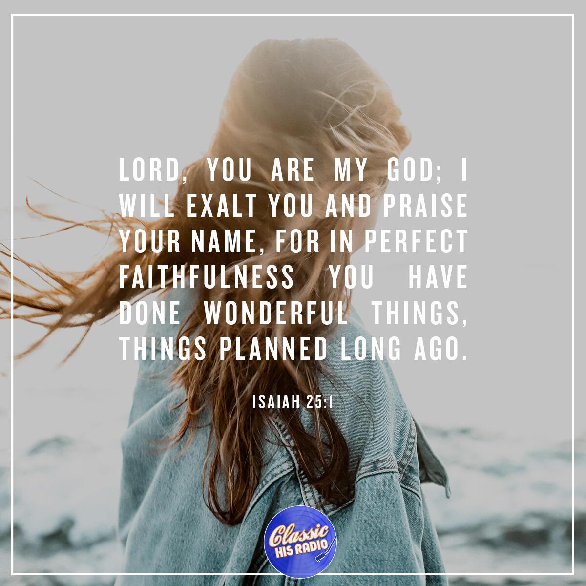 Isaiah 25:1 - Verse of the Day